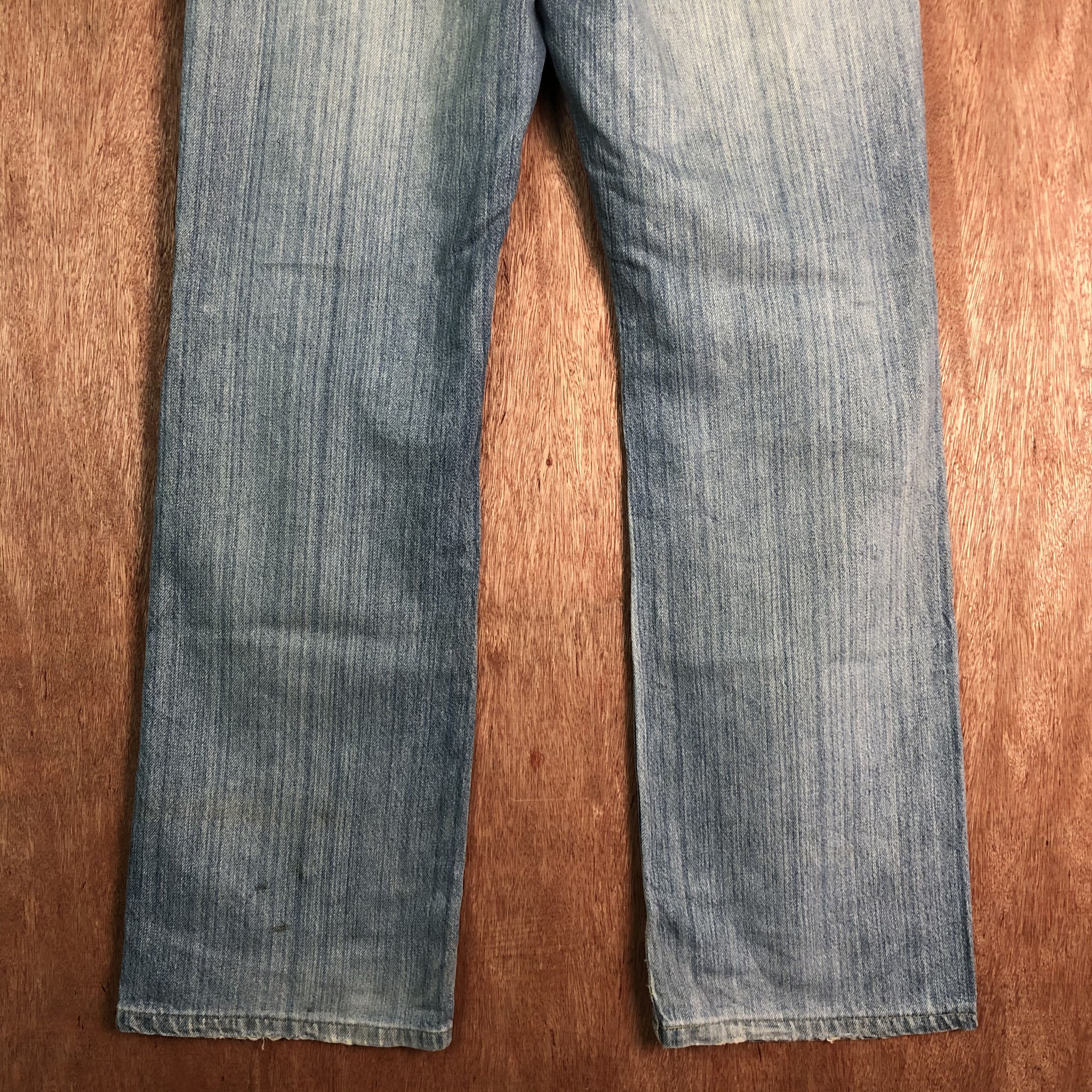 Lee DLL Lee Rider Pathwork distressed Denim jeans Pants #c090 Size US 33 - 14 Thumbnail