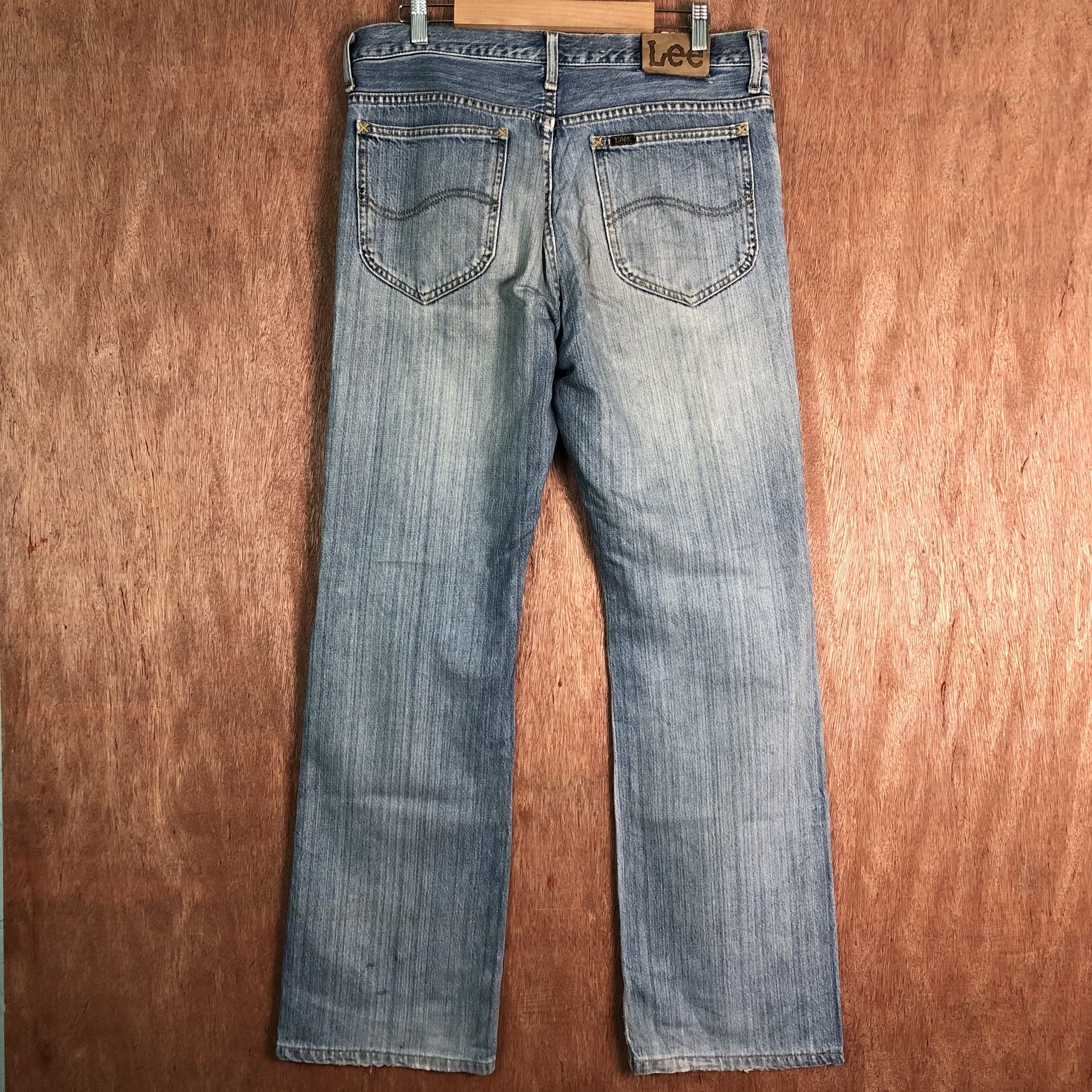 Lee DLL Lee Rider Pathwork distressed Denim jeans Pants #c090 Size US 33 - 8 Thumbnail