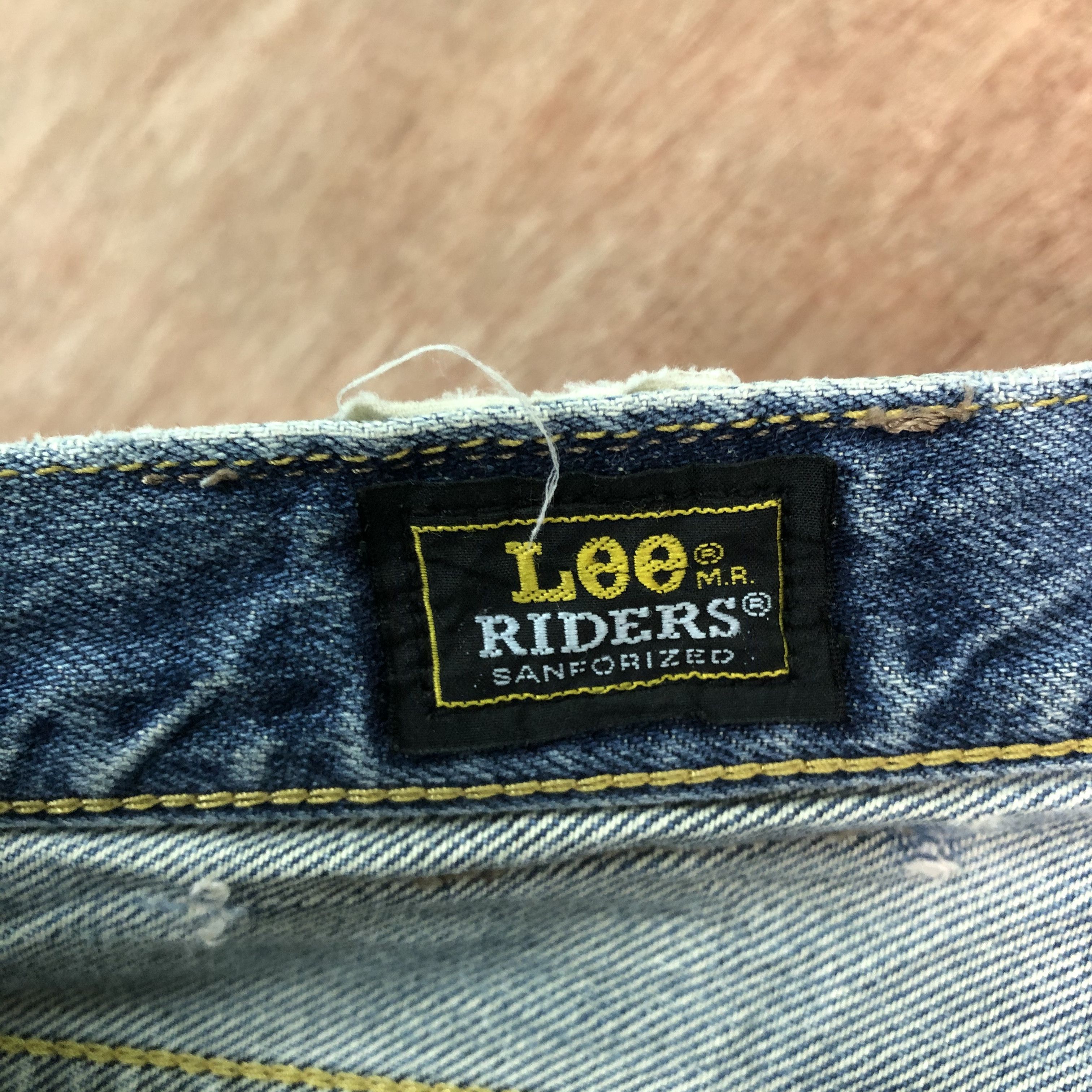 Lee DLL Lee Rider Pathwork distressed Denim jeans Pants #c090 Size US 33 - 12 Thumbnail