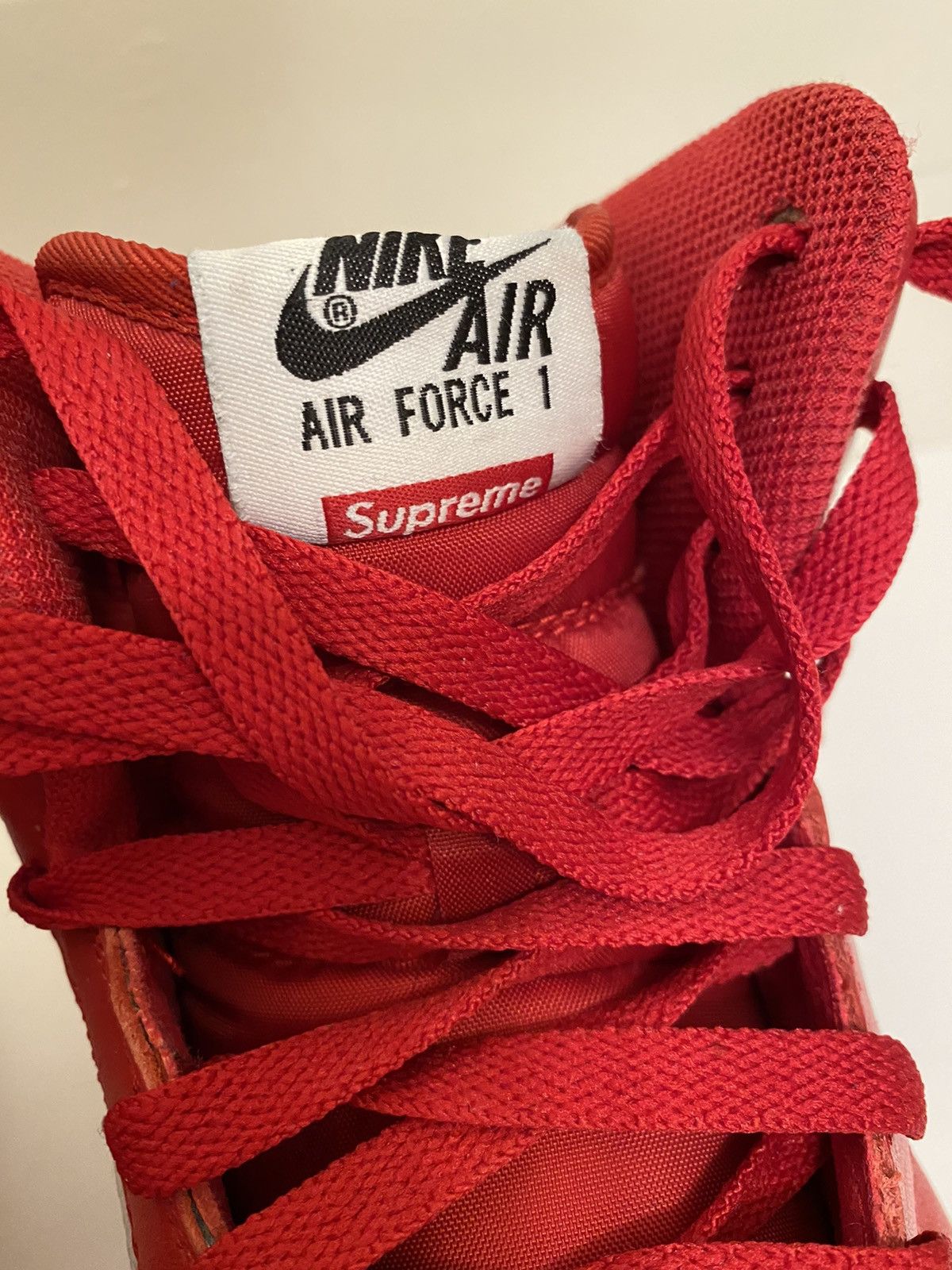 Nike × Supreme Supreme x Air Force 1 High SP Red 2014 Size US 10 / EU 43 - 6 Thumbnail