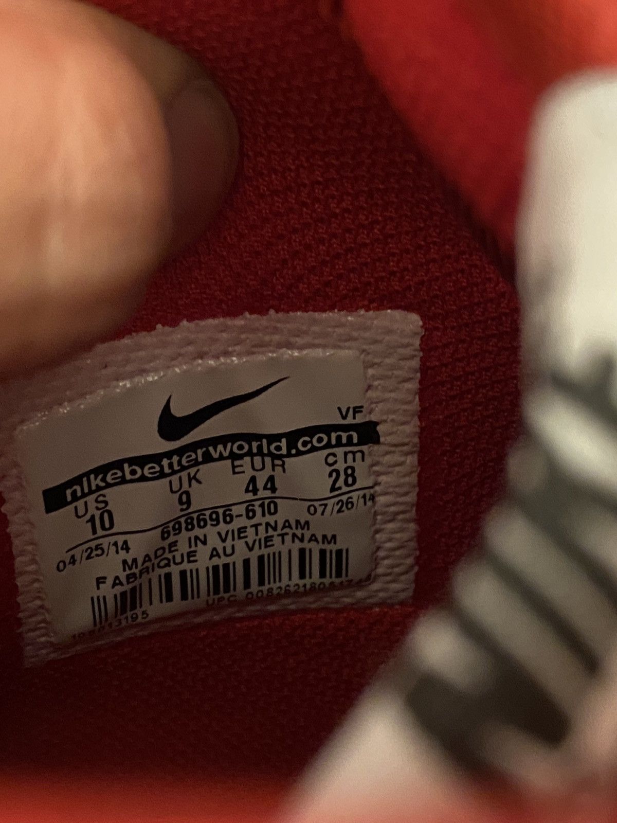 Nike × Supreme Supreme x Air Force 1 High SP Red 2014 Size US 10 / EU 43 - 8 Thumbnail