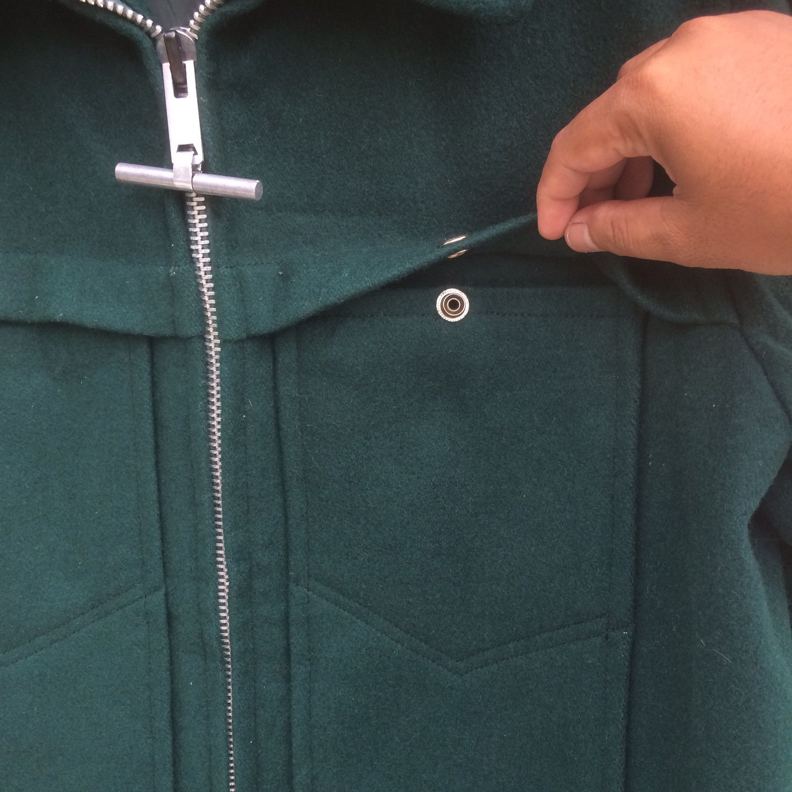 Designer × Japanese Brand 90s Japanese Designer VAN JAC Green Wool Jacket Size US L / EU 52-54 / 3 - 3 Thumbnail