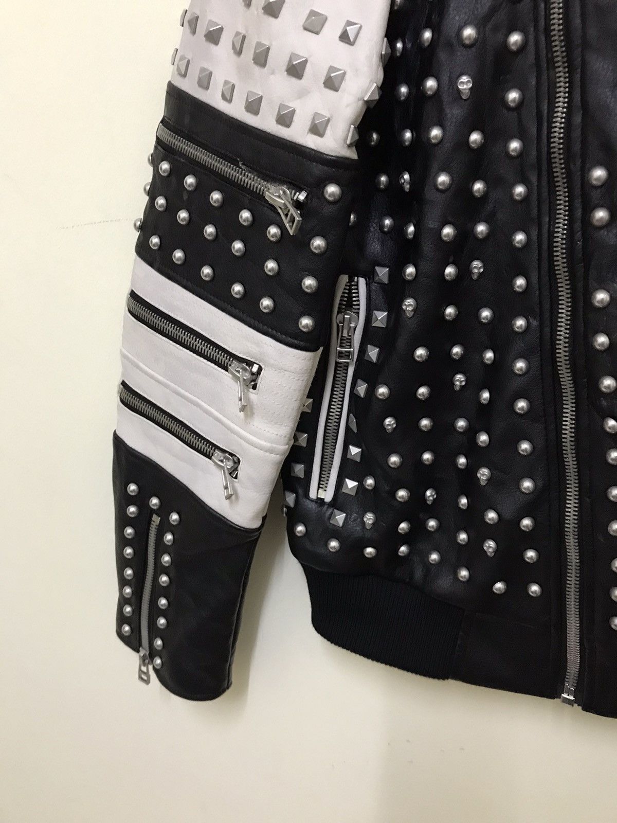 Seditionaries × Vintage Vintage Zara Spiked Punk Skin Head Leather Jacket Size US M / EU 48-50 / 2 - 7 Thumbnail