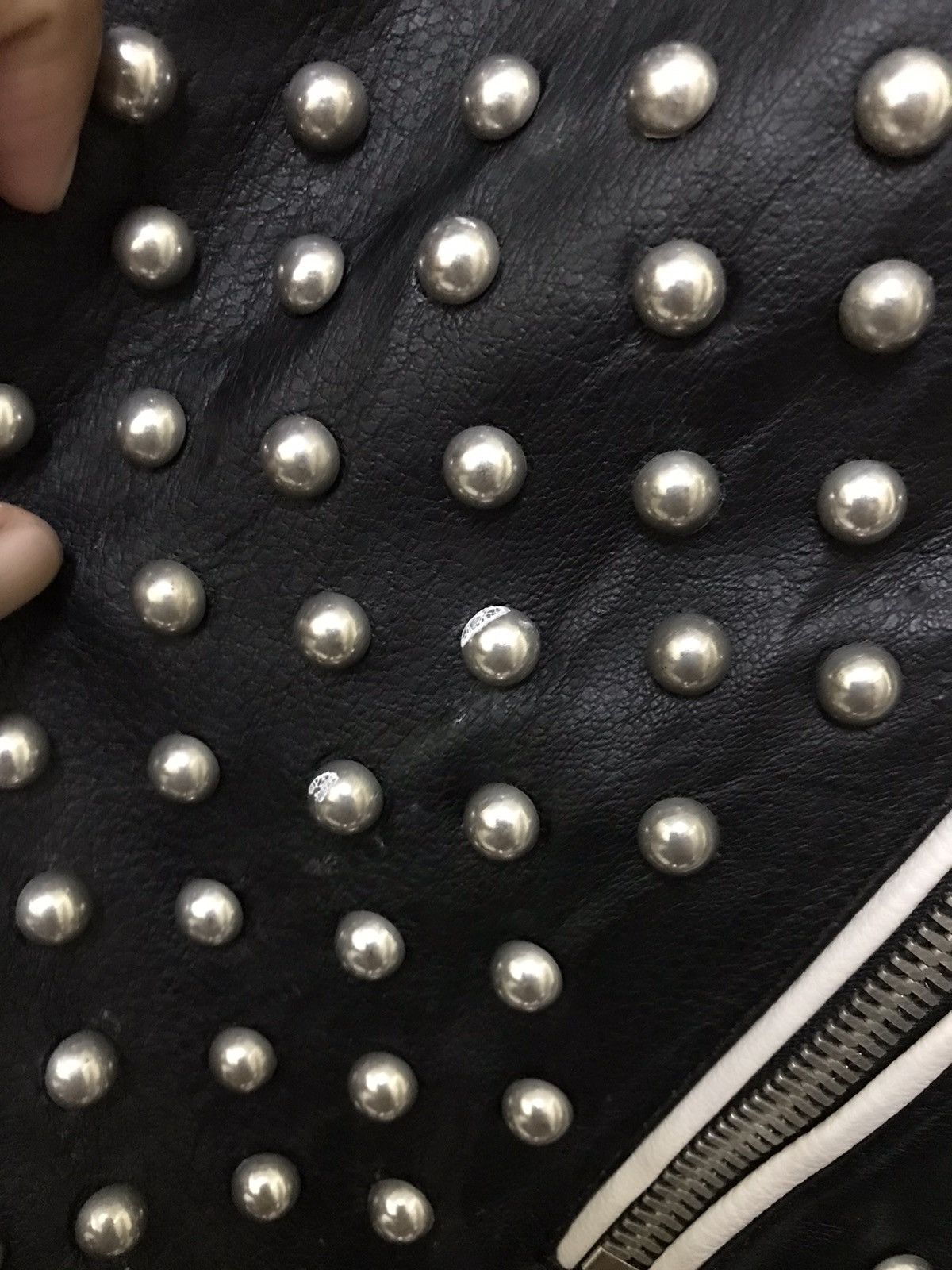 Seditionaries × Vintage Vintage Zara Spiked Punk Skin Head Leather Jacket Size US M / EU 48-50 / 2 - 13 Thumbnail