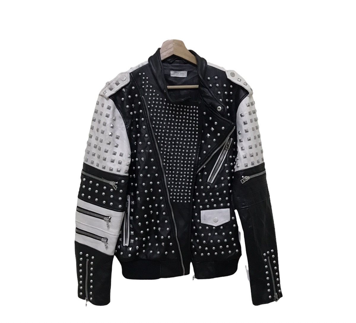 Seditionaries × Vintage Vintage Zara Spiked Punk Skin Head Leather Jacket Size US M / EU 48-50 / 2 - 1 Thumbnail