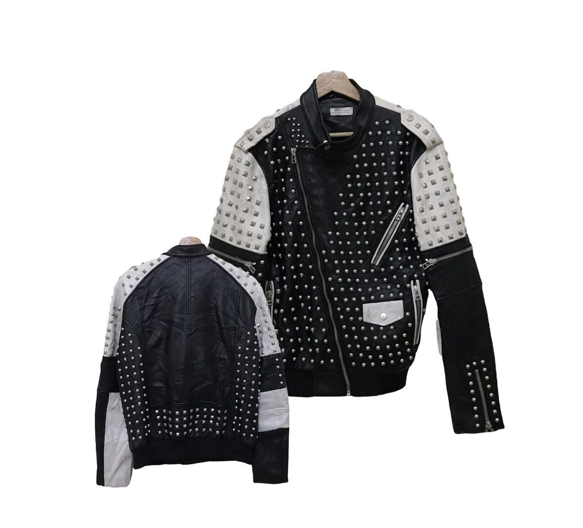 Seditionaries × Vintage Vintage Zara Spiked Punk Skin Head Leather Jacket Size US M / EU 48-50 / 2 - 2 Thumbnail