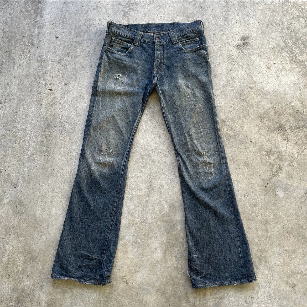 Japanese Brand Vintage Japanese brand FLARE Faded Denim Jeans Pants W32x33 Size US 32 / EU 48 - 1 Thumbnail