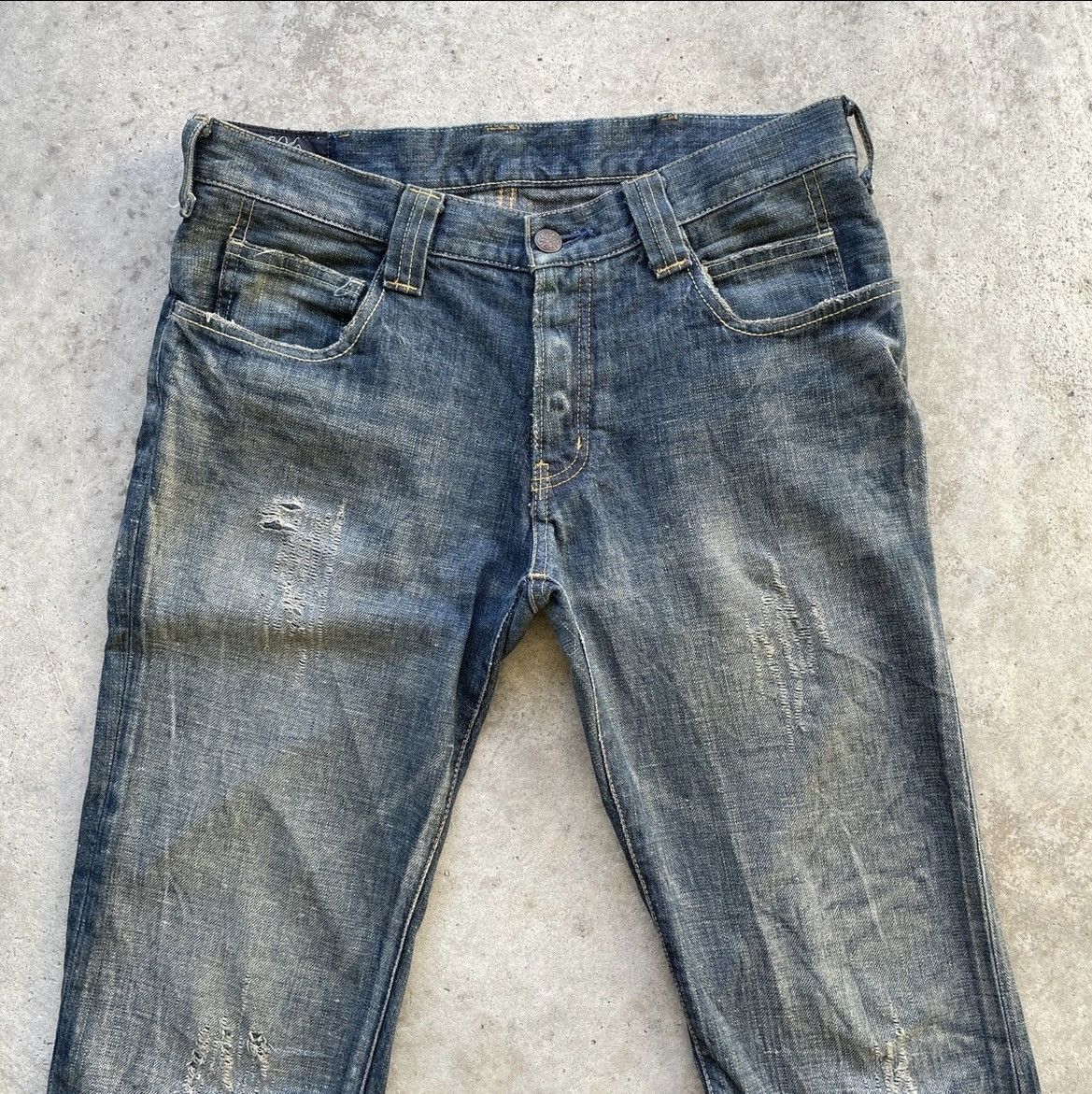 Japanese Brand Vintage Japanese brand FLARE Faded Denim Jeans Pants W32x33 Size US 32 / EU 48 - 3 Thumbnail