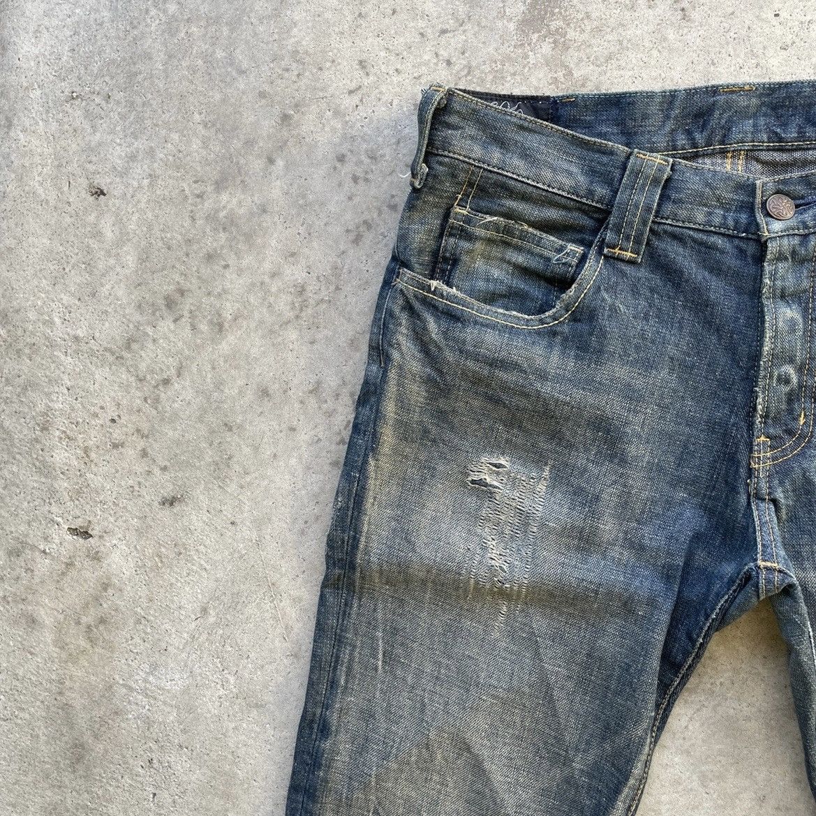Japanese Brand Vintage Japanese brand FLARE Faded Denim Jeans Pants W32x33 Size US 32 / EU 48 - 4 Thumbnail