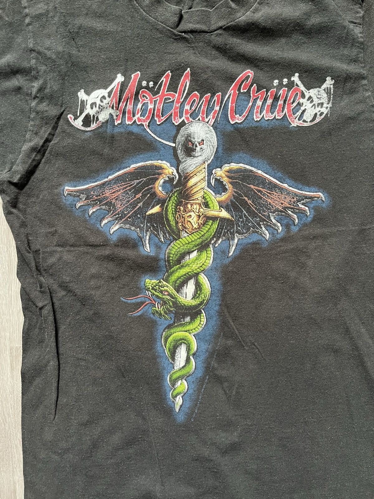Vintage 1989 Motley Crüe "Crüe Fans Are The Best, F The Rest!" Shirt Size US S / EU 44-46 / 1 - 10 Thumbnail