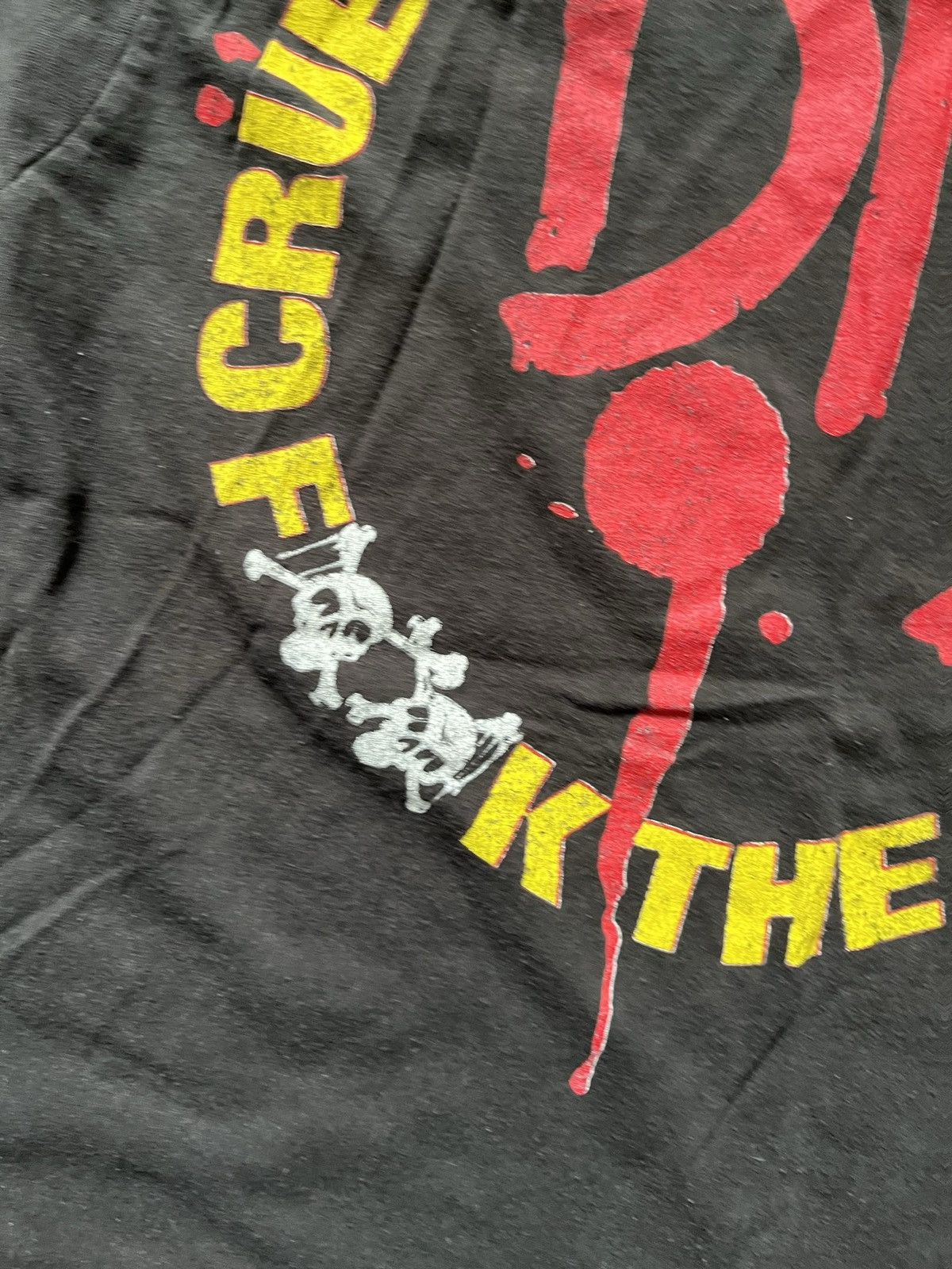 Vintage 1989 Motley Crüe "Crüe Fans Are The Best, F The Rest!" Shirt Size US S / EU 44-46 / 1 - 18 Thumbnail