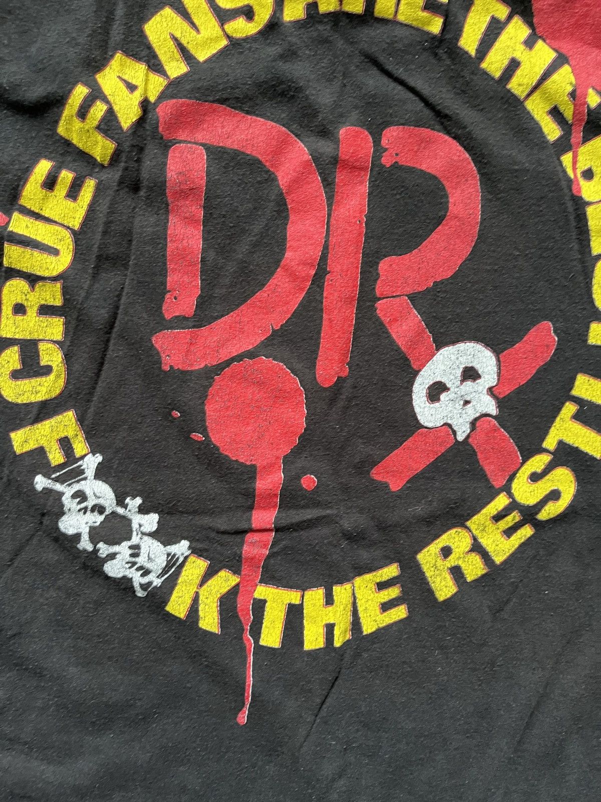 Vintage 1989 Motley Crüe "Crüe Fans Are The Best, F The Rest!" Shirt Size US S / EU 44-46 / 1 - 16 Thumbnail