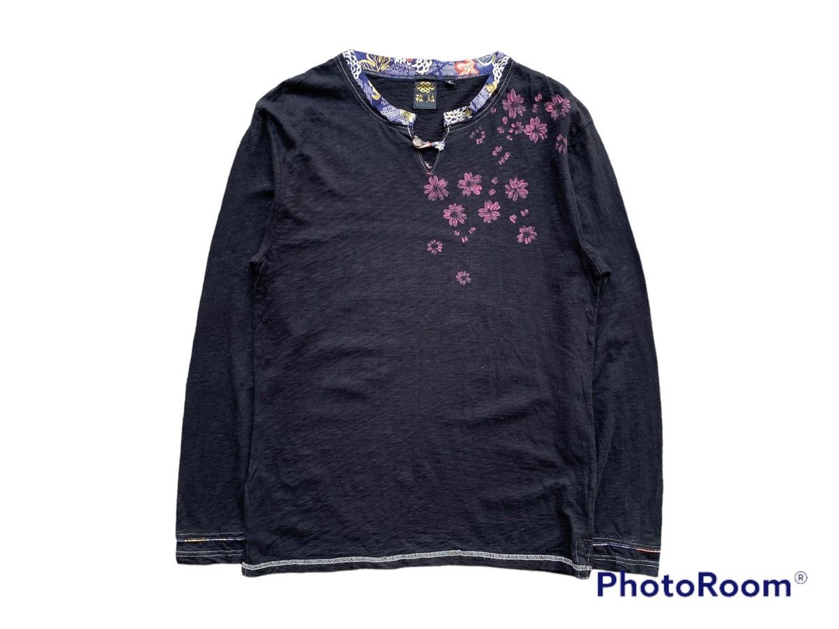 Japanese Brand RARE💥Japanese Classic Motive to Floral/Dragon Hand Painted Size US M / EU 48-50 / 2 - 2 Thumbnail