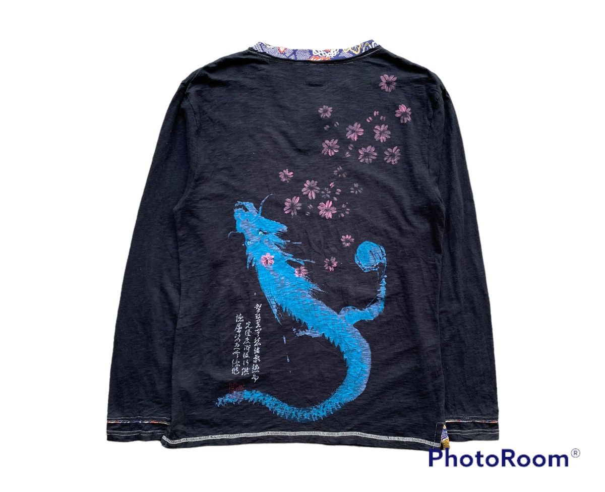 Japanese Brand RARE💥Japanese Classic Motive to Floral/Dragon Hand Painted Size US M / EU 48-50 / 2 - 1 Thumbnail