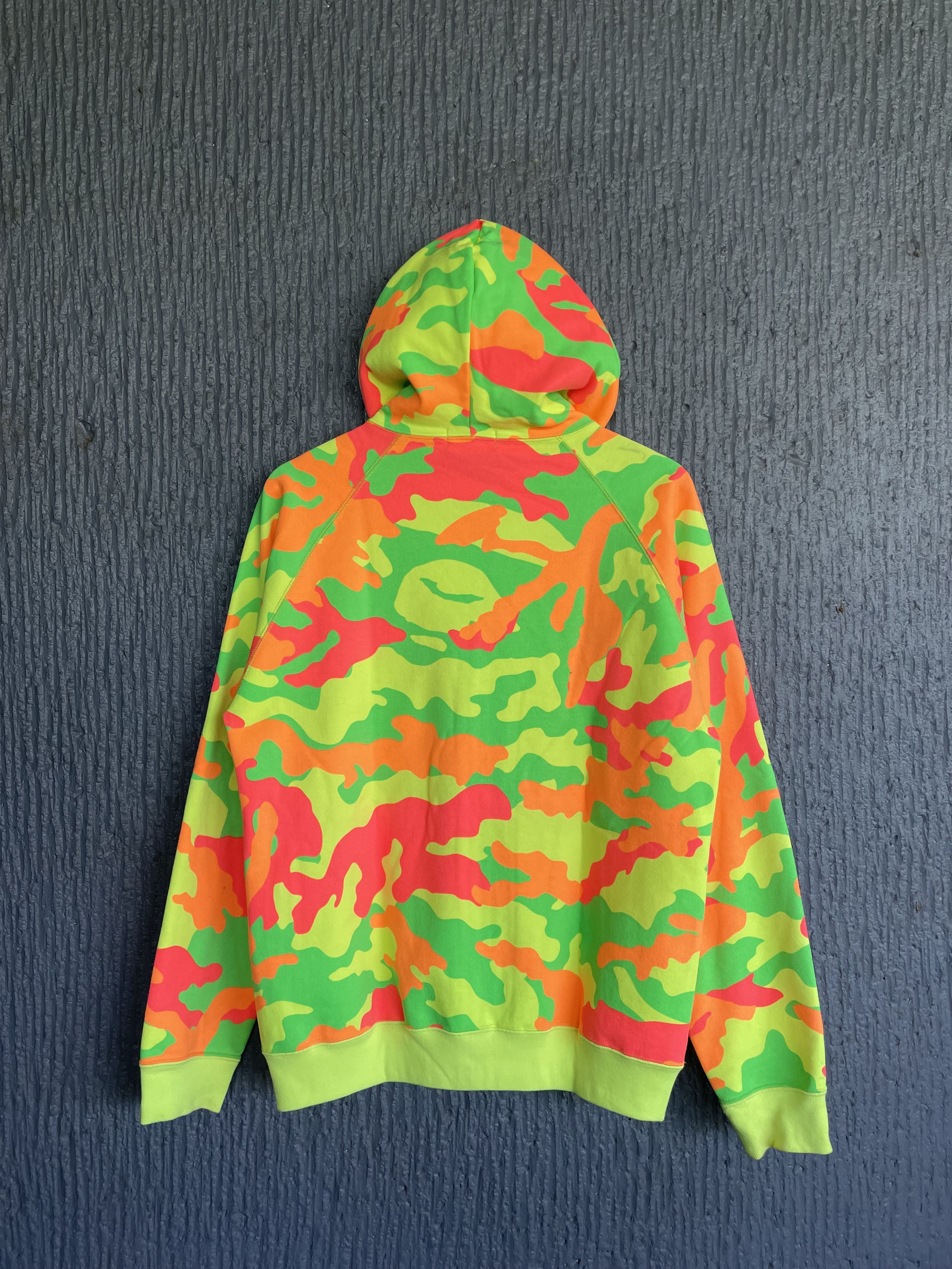 Bape Neon Woodland Camo Full Zip Hoodie Size US M / EU 48-50 / 2 - 3 Thumbnail