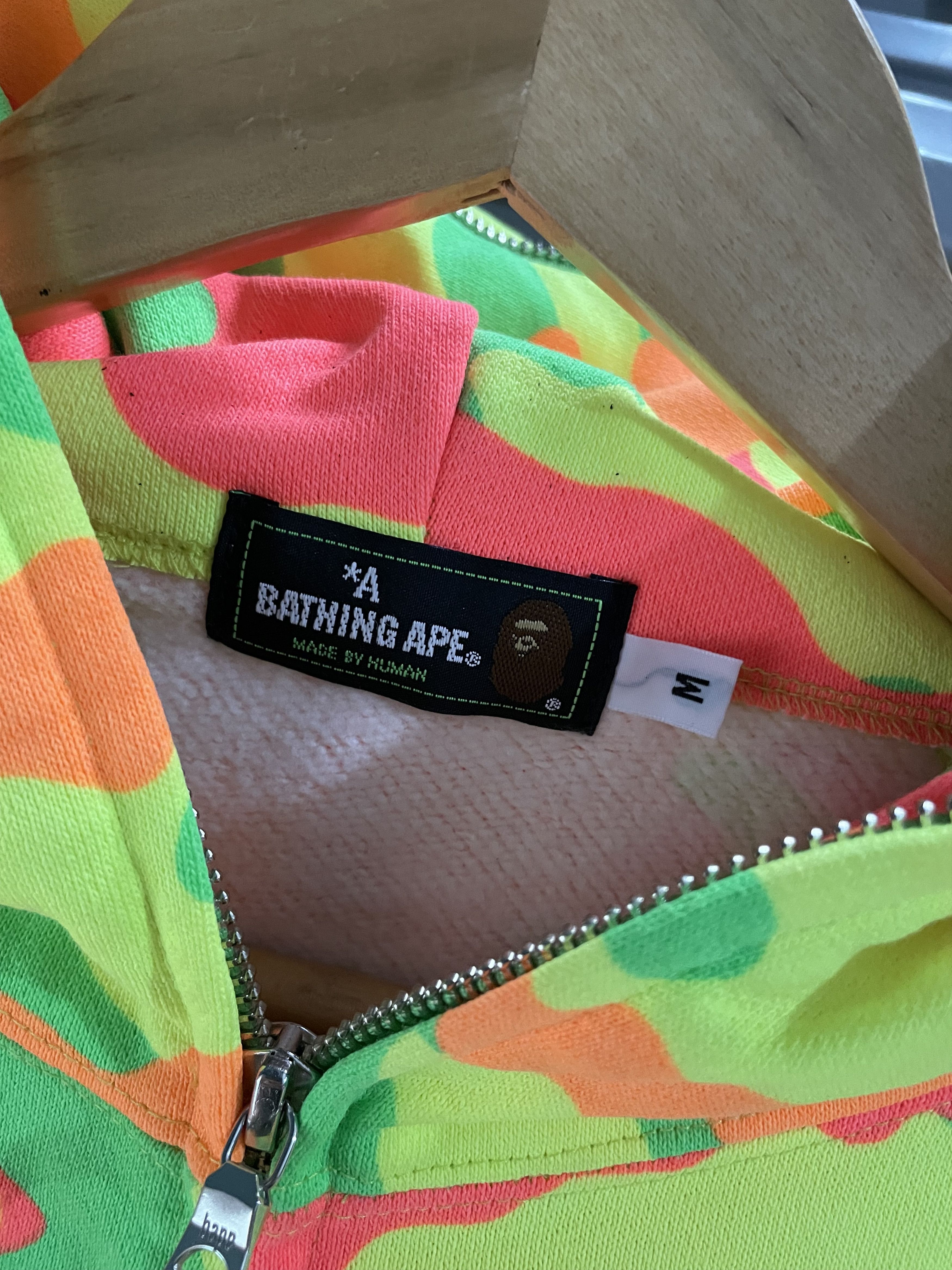 Bape Neon Woodland Camo Full Zip Hoodie Size US M / EU 48-50 / 2 - 15 Thumbnail