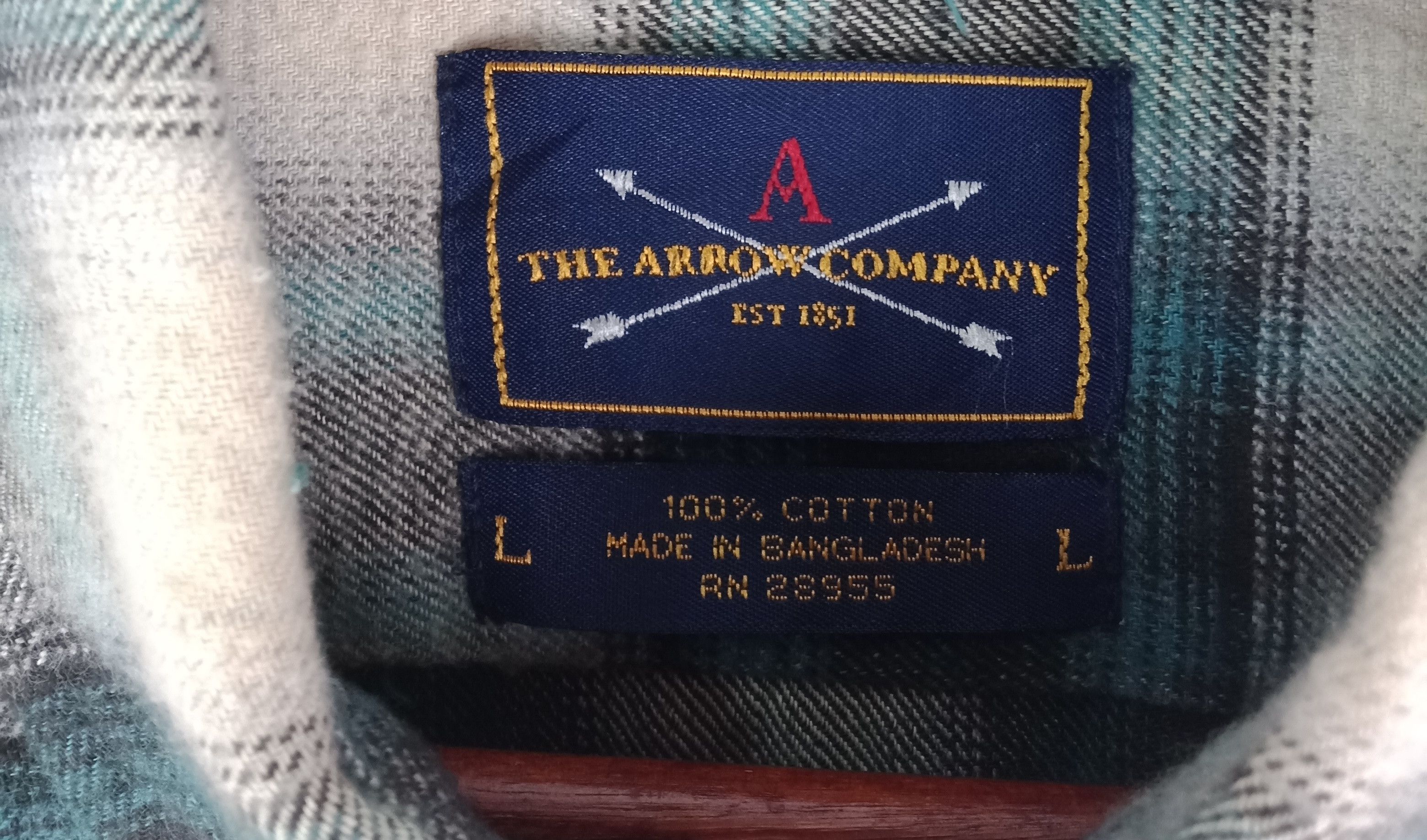 Arrow × Flannel × Vintage The Arrow Company Est 1851 Checked Vintage Flannel Size US L / EU 52-54 / 3 - 3 Thumbnail
