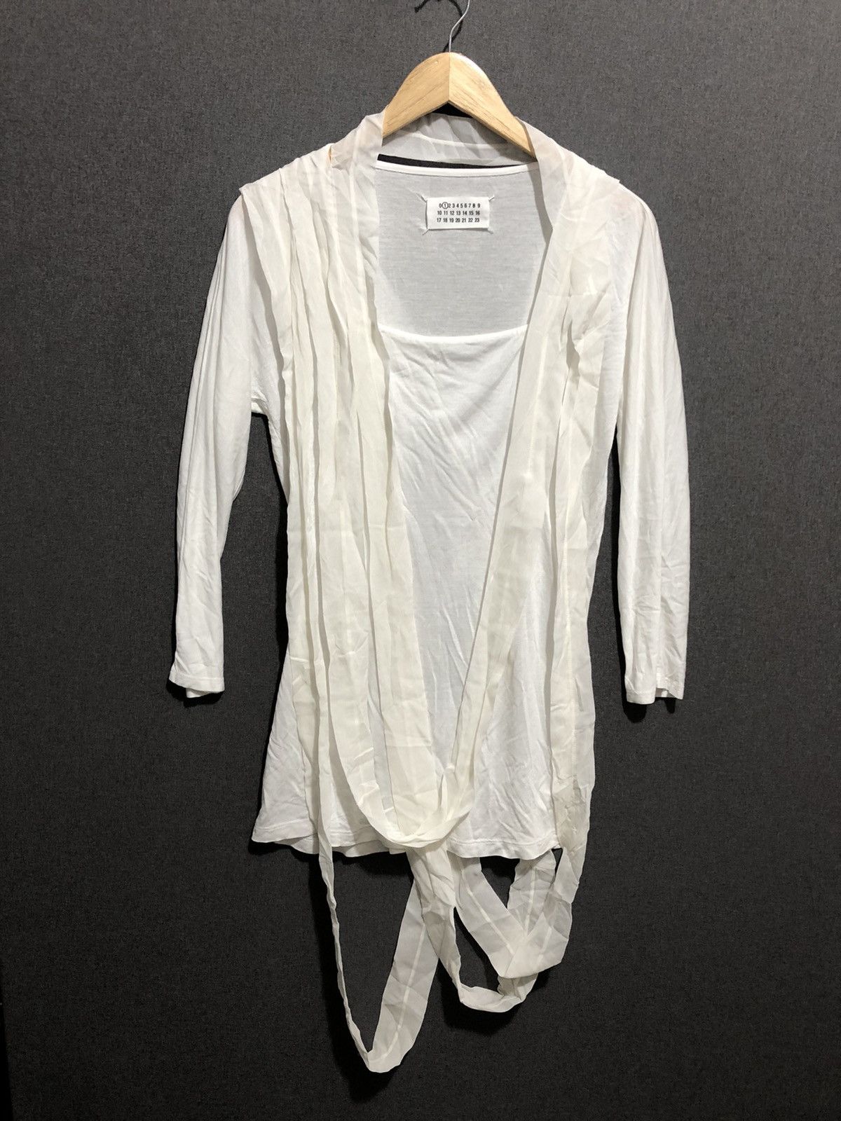 image of Maison Margiela- S/s 2010- Sheer Mesh Long sleeve in White, Women's (Size XL)