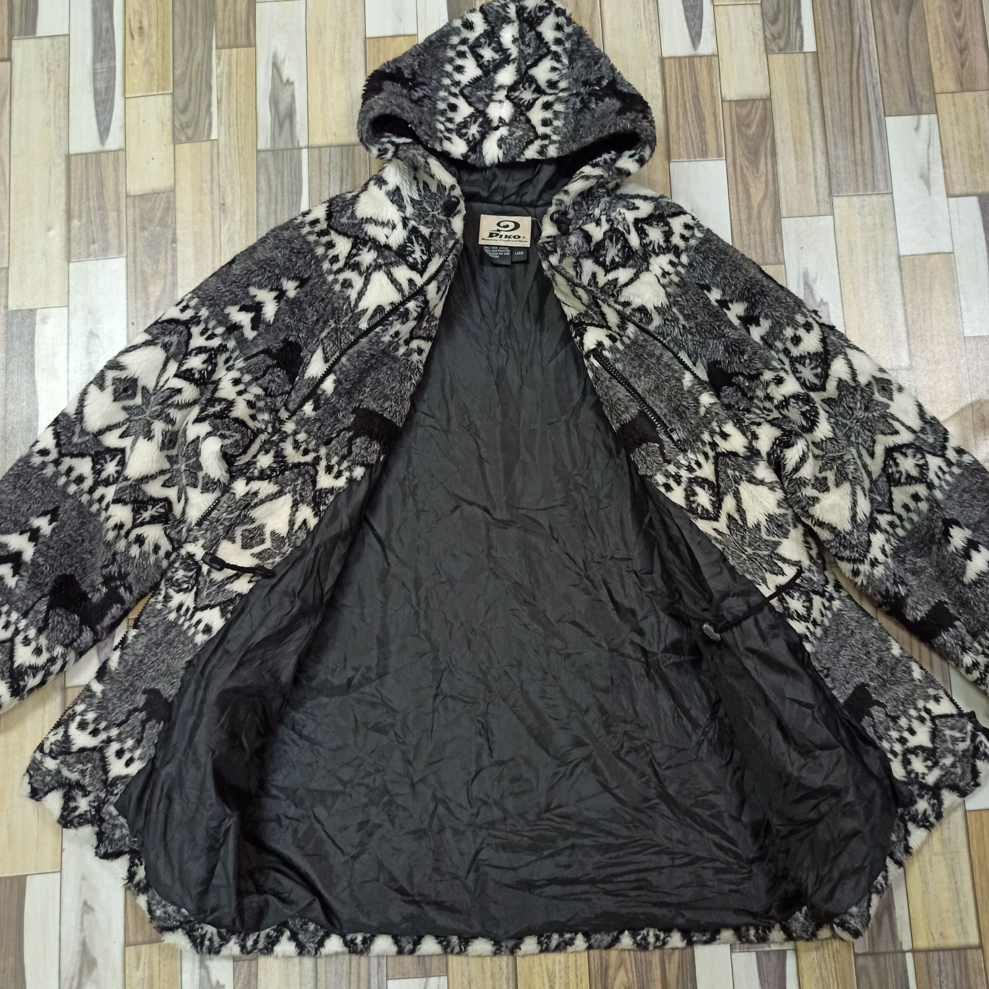 Japanese Brand Vintage Piko Hawaiian Fleece Hoodie Fully Zipper Size US L / EU 52-54 / 3 - 6 Thumbnail