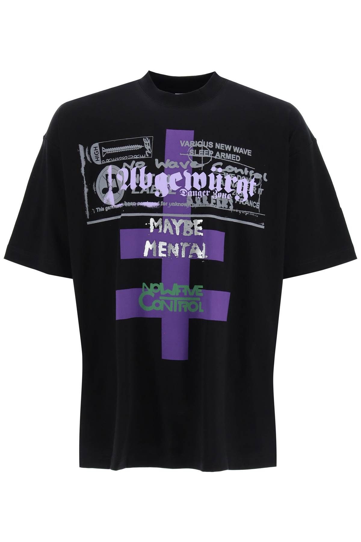 image of Vetements 'maybe Mental' T-Shirt in Mixed Colours, Men's (Size Small)
