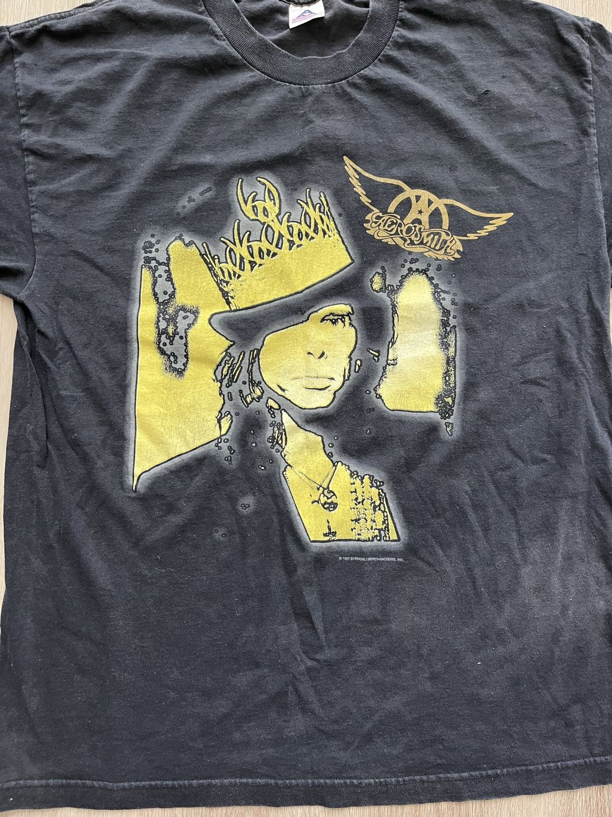 Vintage Vintage 1997 Aerosmith Nine lives tour t shirt Size US XL / EU 56 / 4 - 8 Thumbnail