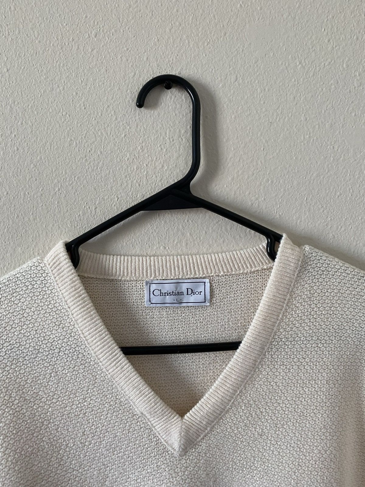 Christian Dior Monsieur Vintage Christian Dior V Neck Sweater Size US L / EU 52-54 / 3 - 3 Thumbnail