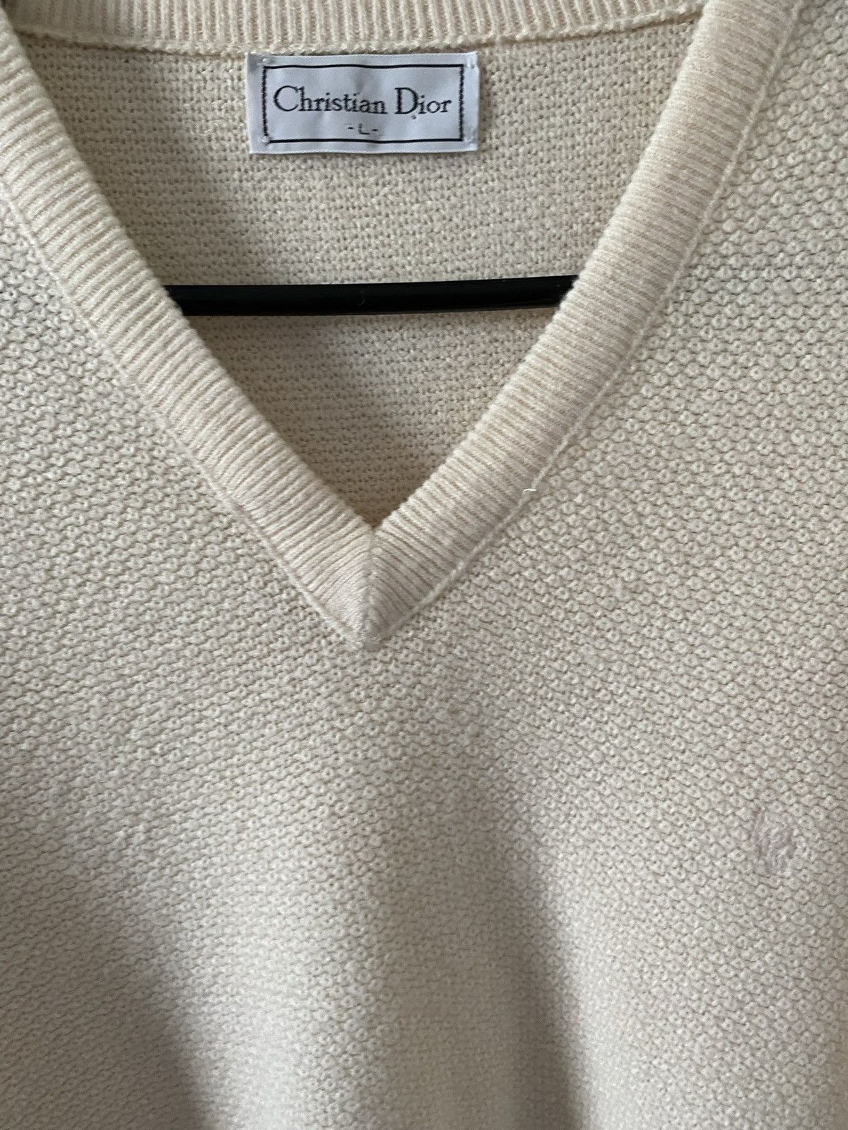 Christian Dior Monsieur Vintage Christian Dior V Neck Sweater Size US L / EU 52-54 / 3 - 6 Thumbnail