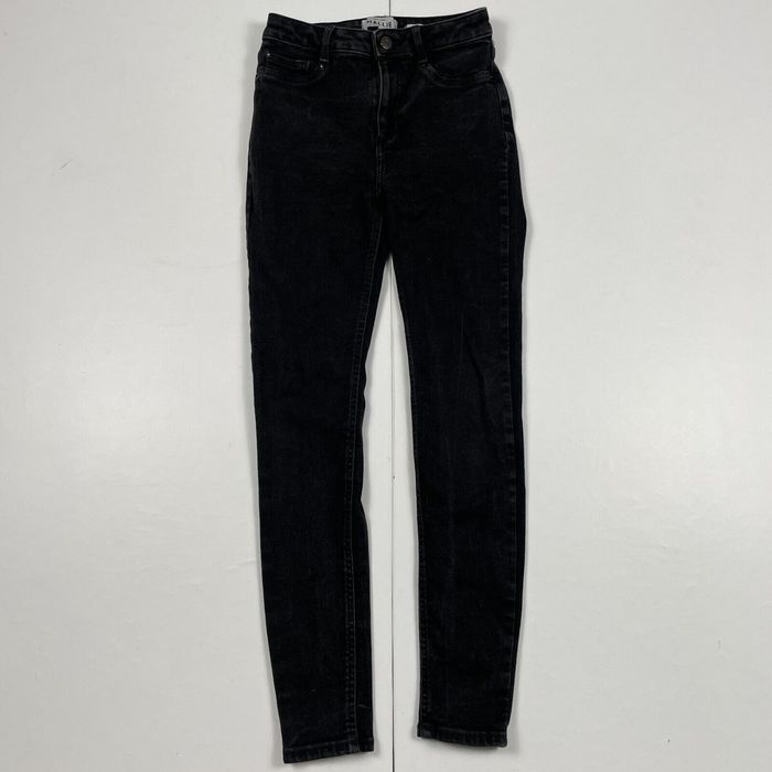 New Look NEW LOOK HALLIE JEANS 10 BLACK GREY WOMENS SUPER SKINNY HIGH RISE DENIM DISCO Grailed