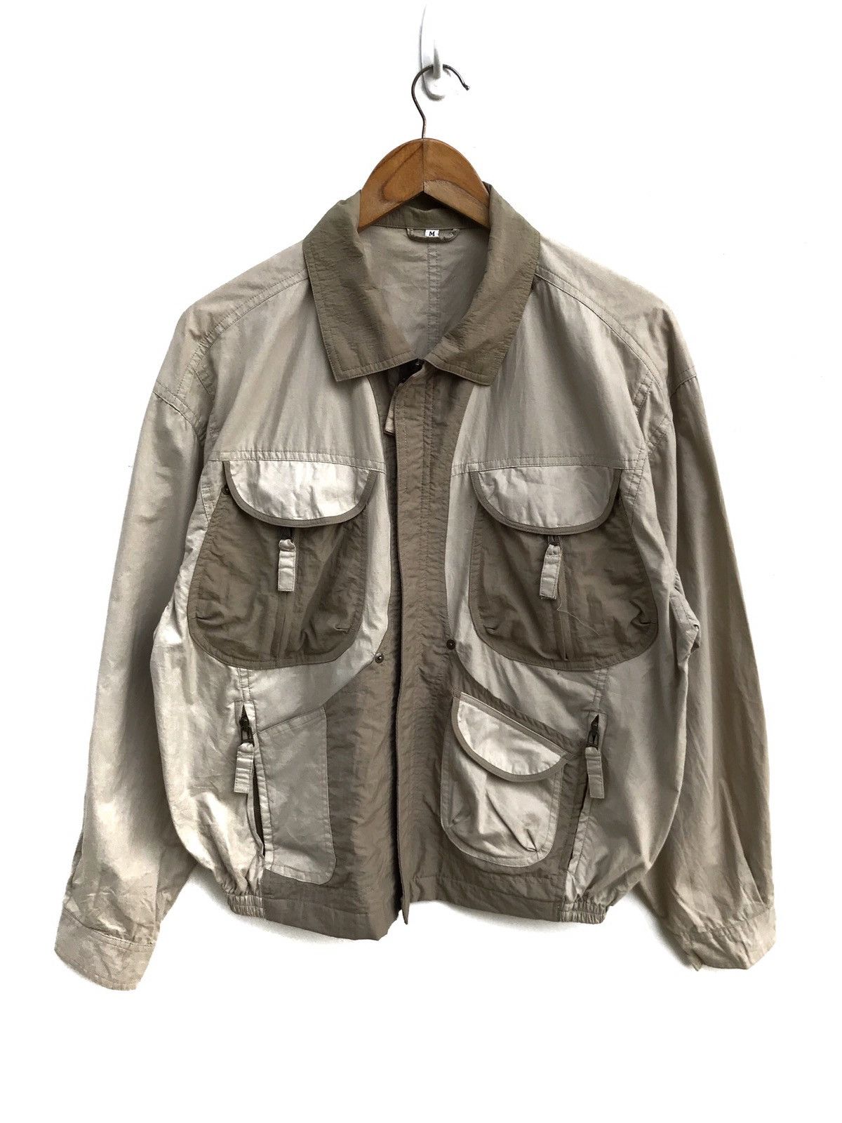 image of Designer Schi Heil Parachute Light Jacket in Beige, Men's (Size Medium)