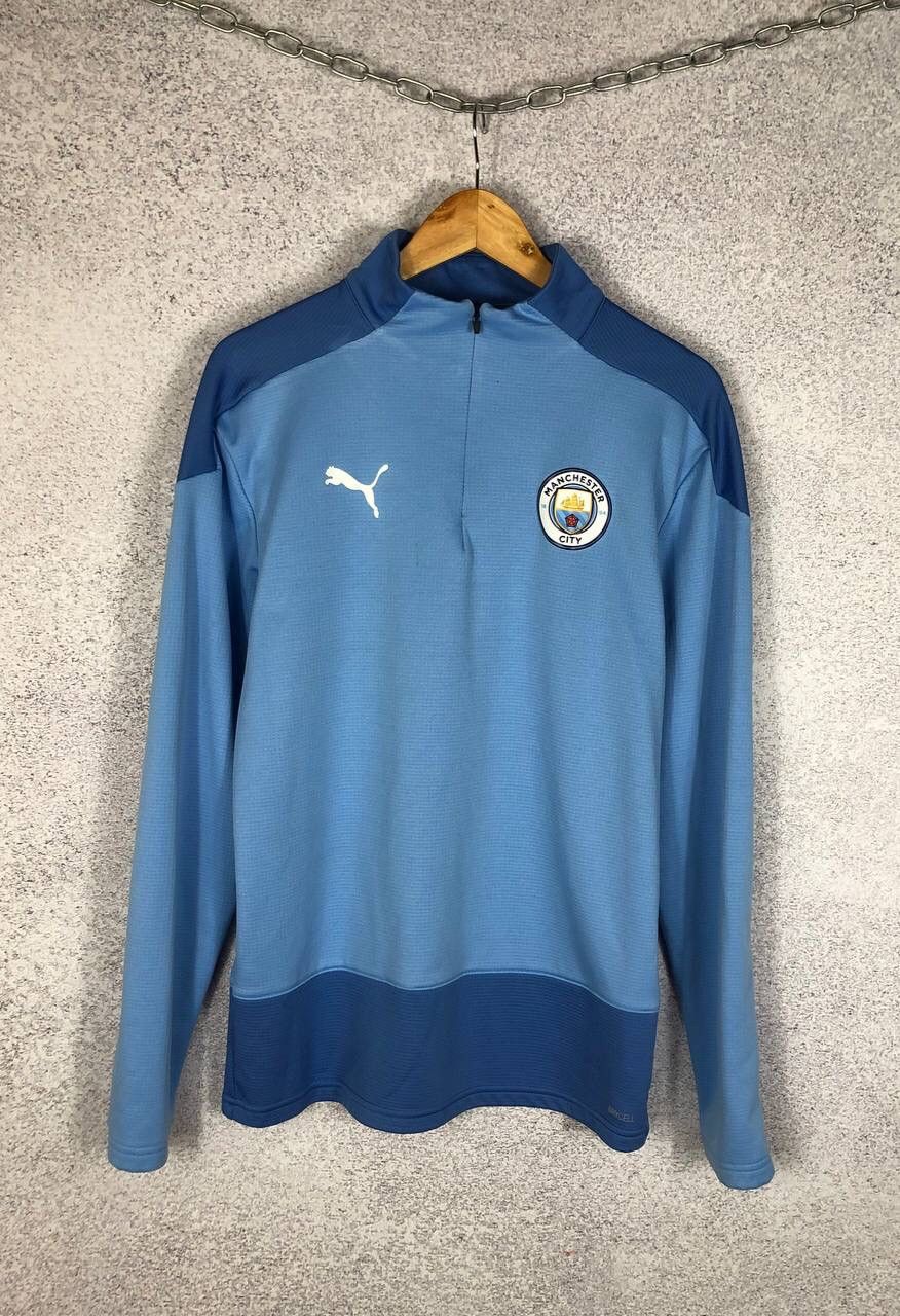 Puma Manchester City Soccer Training Zip Top Football Shirt