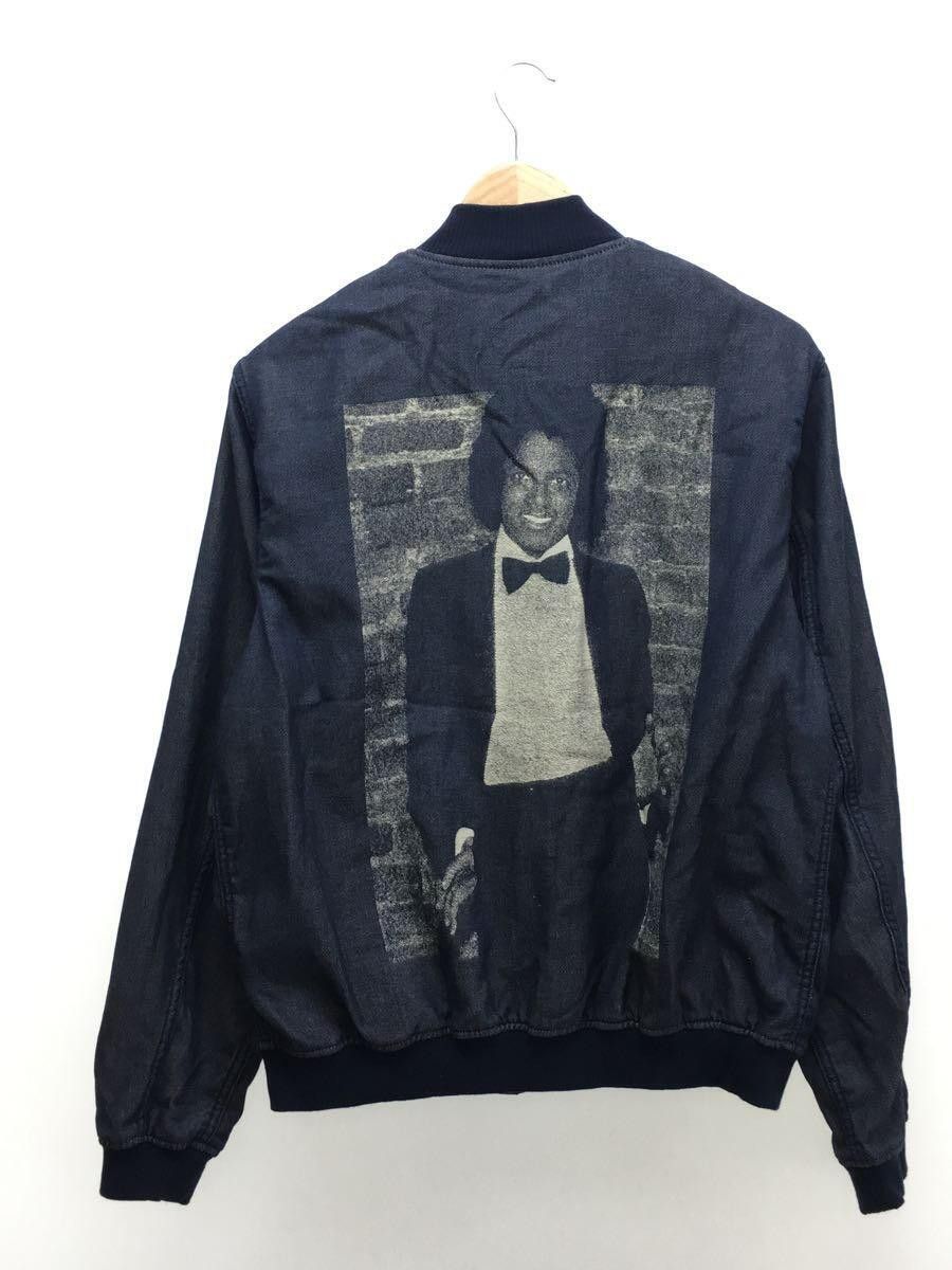 image of Hysteric Glamour Michael Jackson "off The Wall" Printed Bomber Jacket in Blue, Men's (Size Large)