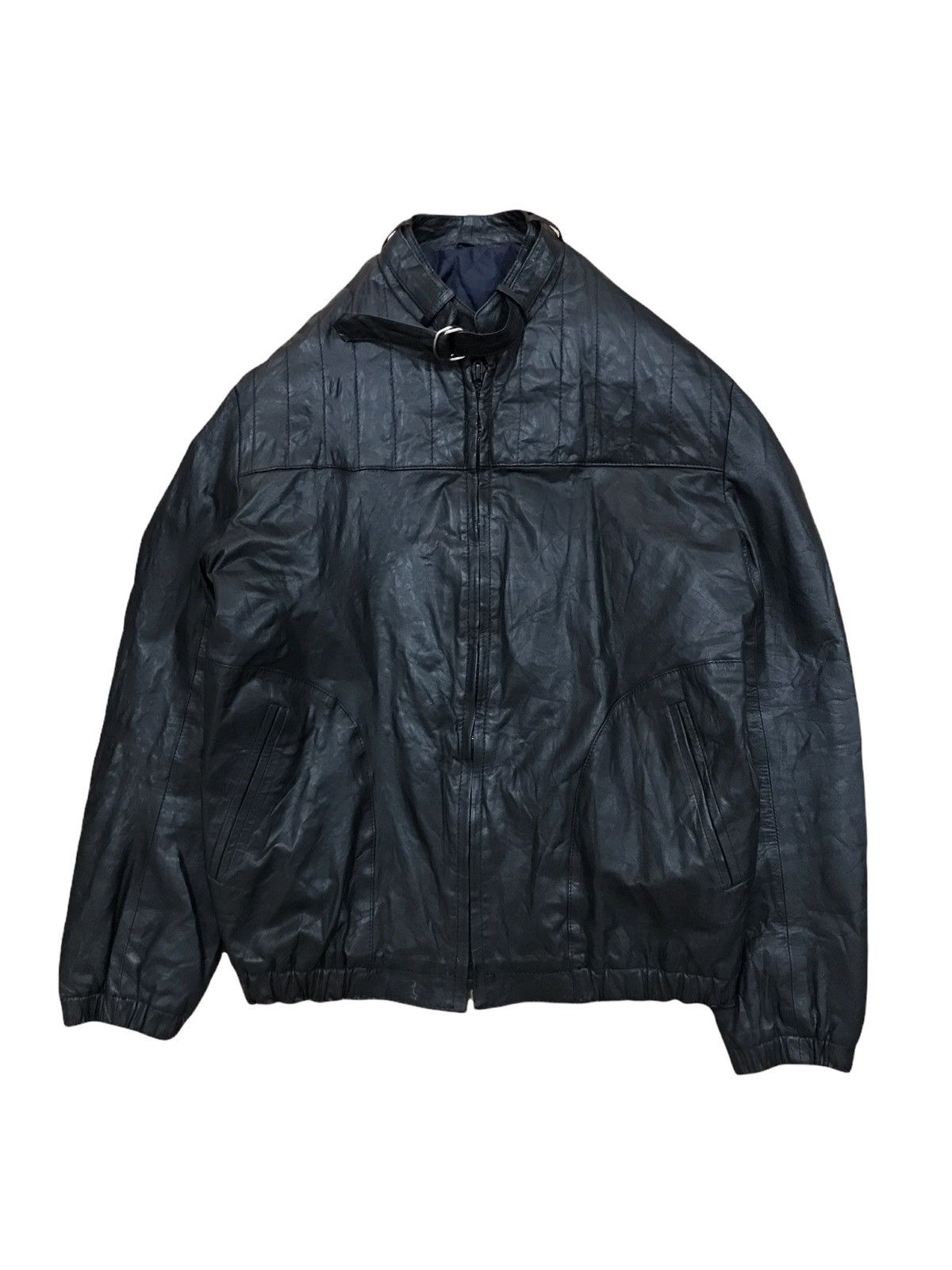 Japanese Brand × Leather × Vintage Made in Japan Cow Hide Leather Bikers Cafe Racer Jacket Size US S / EU 44-46 / 1 - 1 Thumbnail