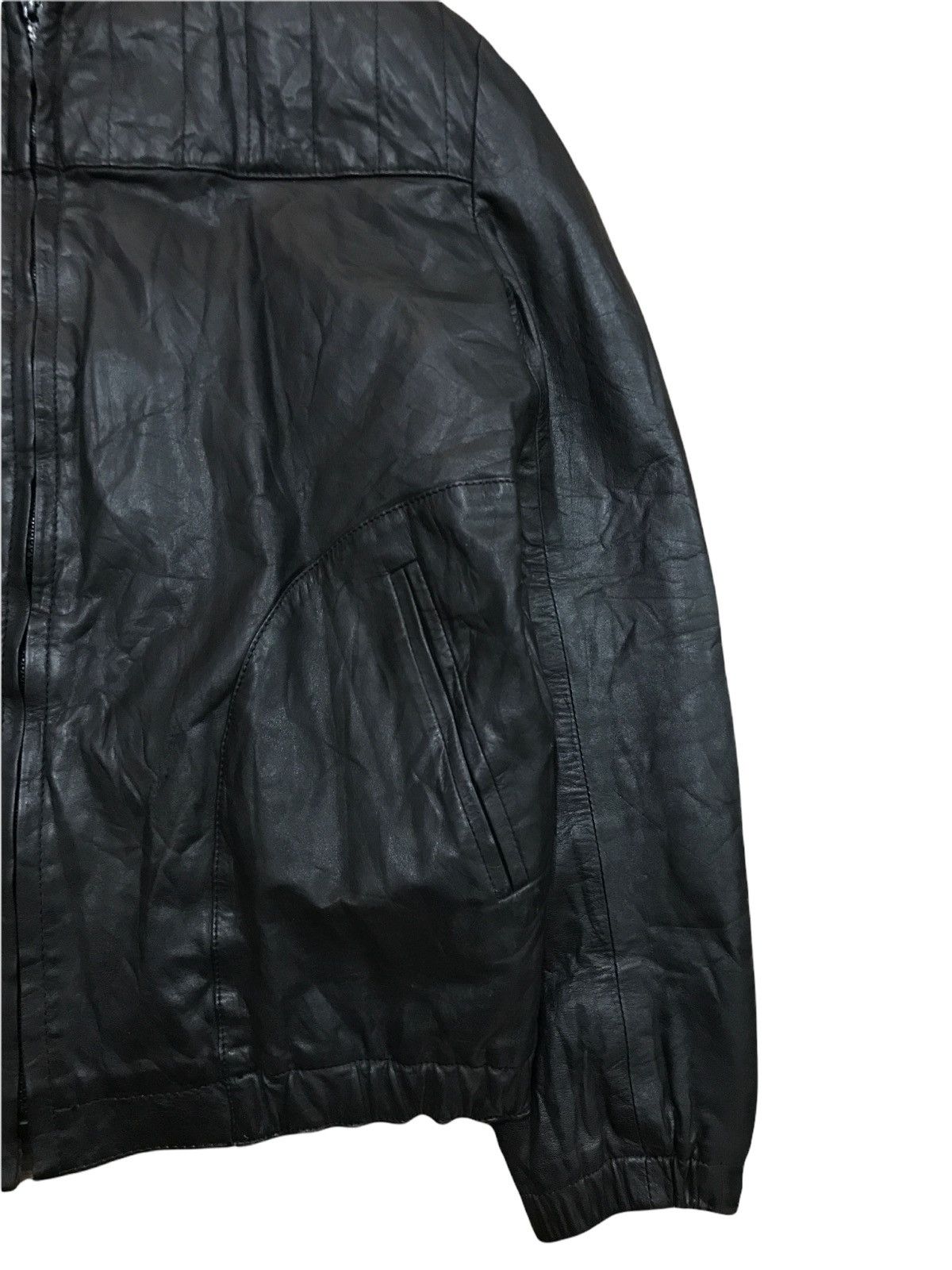 Japanese Brand × Leather × Vintage Made in Japan Cow Hide Leather Bikers Cafe Racer Jacket Size US S / EU 44-46 / 1 - 5 Thumbnail
