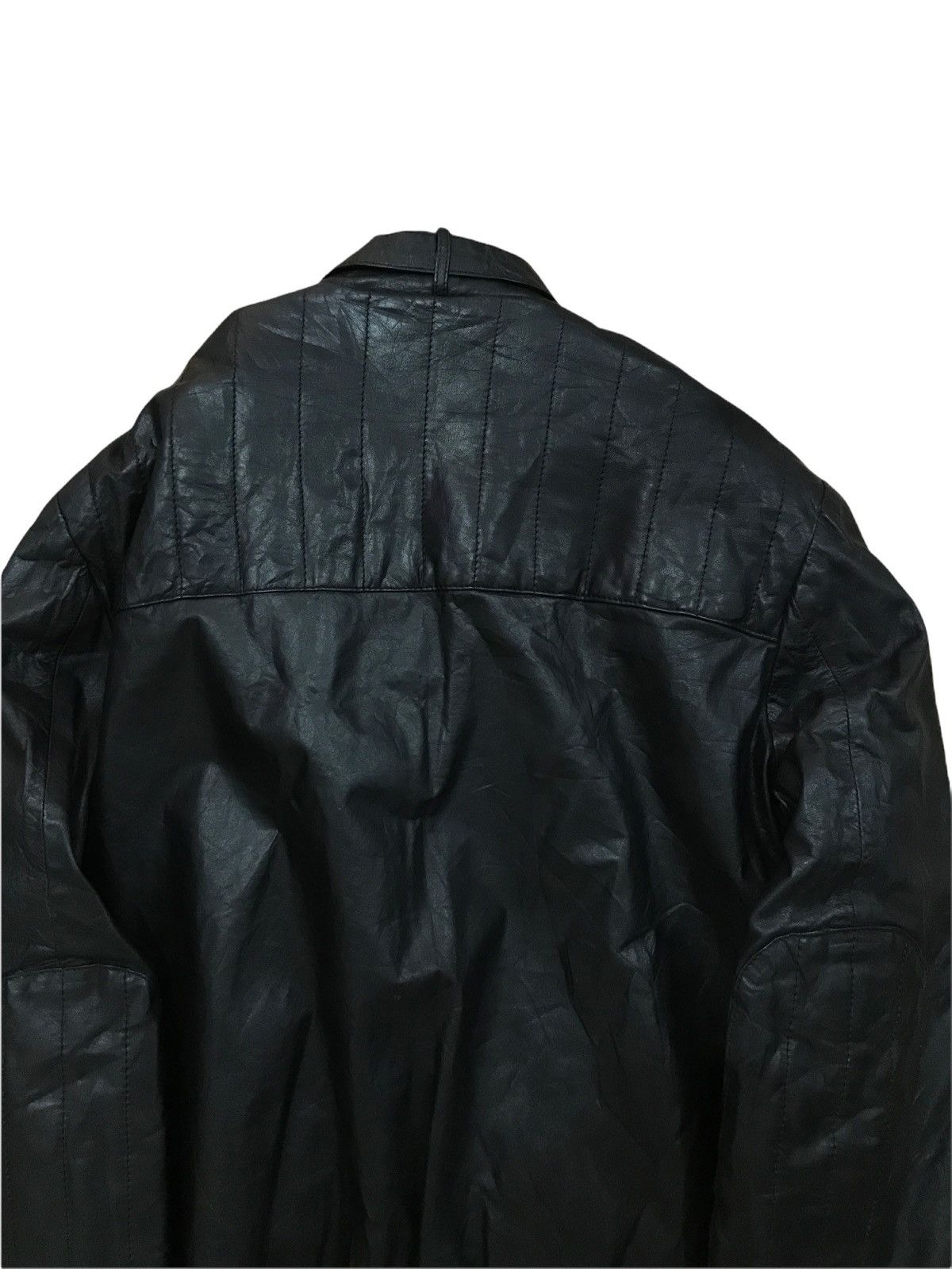 Japanese Brand × Leather × Vintage Made in Japan Cow Hide Leather Bikers Cafe Racer Jacket Size US S / EU 44-46 / 1 - 4 Thumbnail