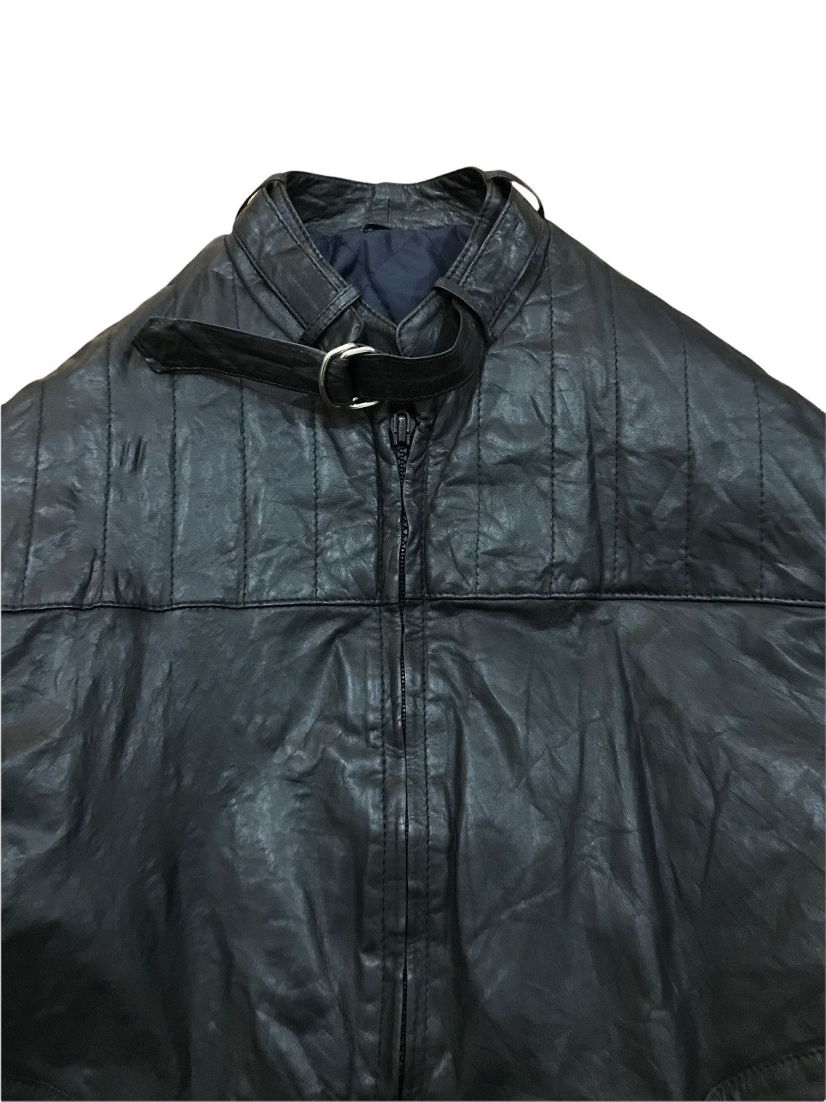 Japanese Brand × Leather × Vintage Made in Japan Cow Hide Leather Bikers Cafe Racer Jacket Size US S / EU 44-46 / 1 - 3 Thumbnail