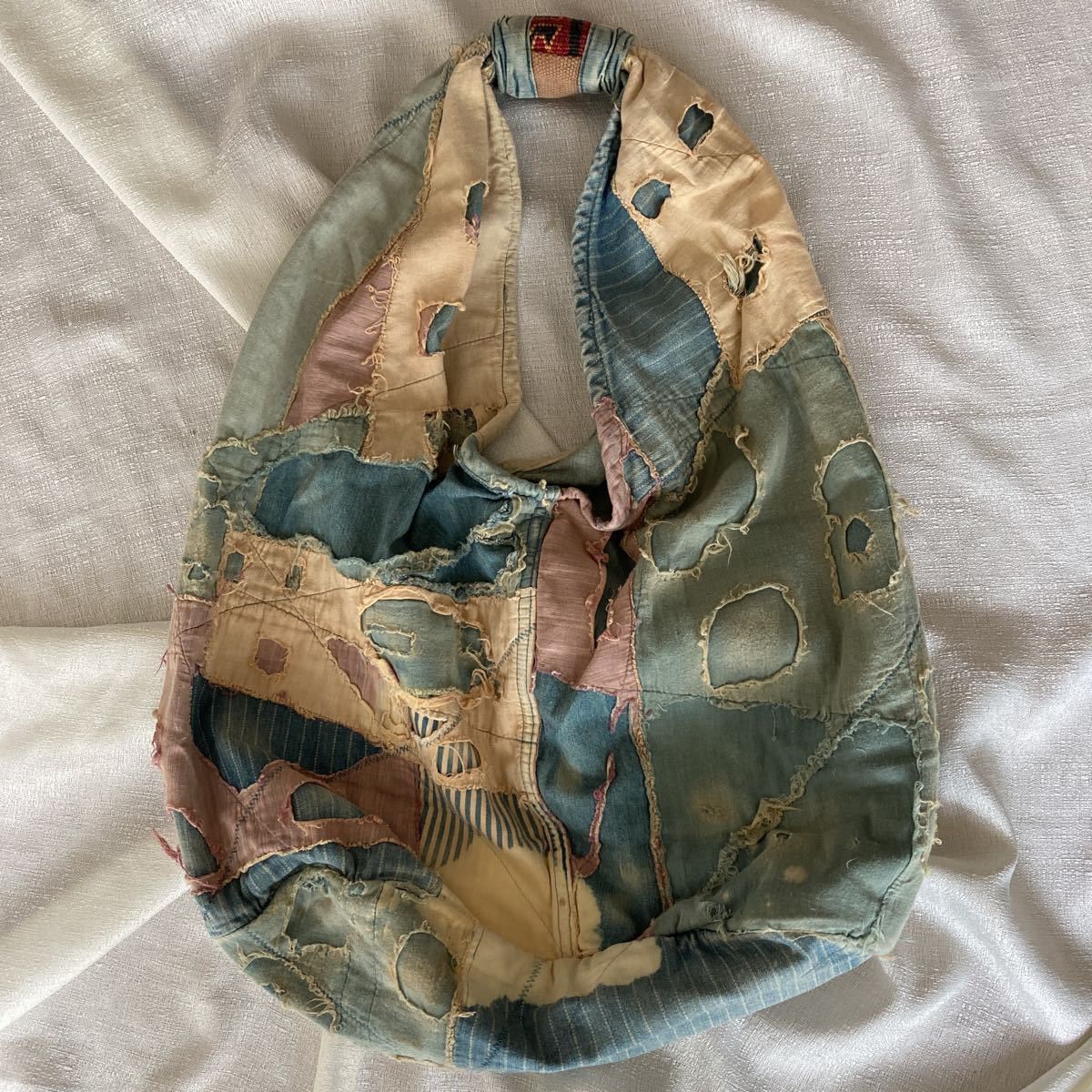 Kapital Kapital Boro Snufkin patchwork laundry tote messenger bag Size ONE SIZE - 15 Thumbnail