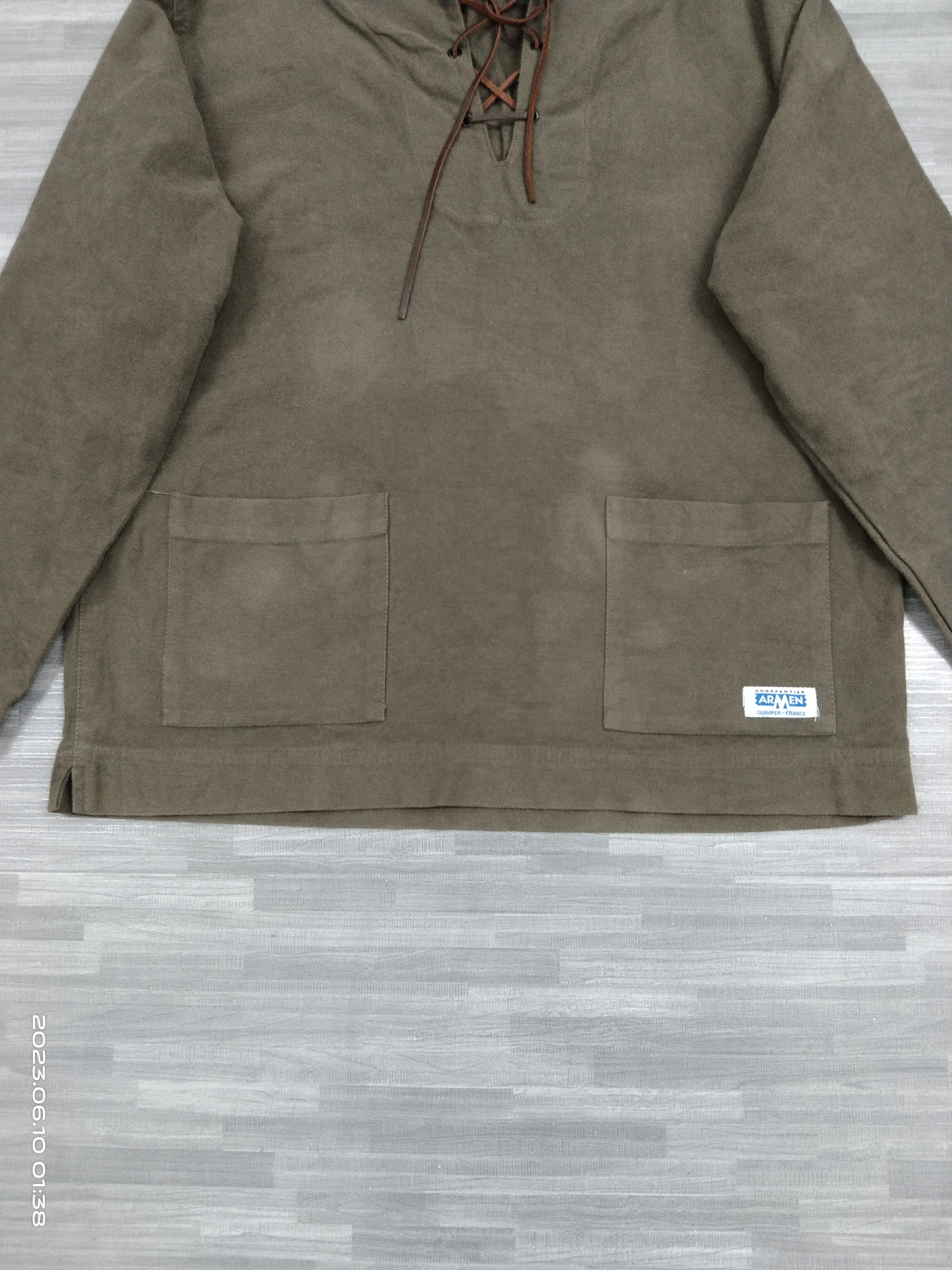 Vintage Vintage ARMEN France Workwear Cotton Canvas Smock Jacket Size US M / EU 48-50 / 2 - 5 Thumbnail