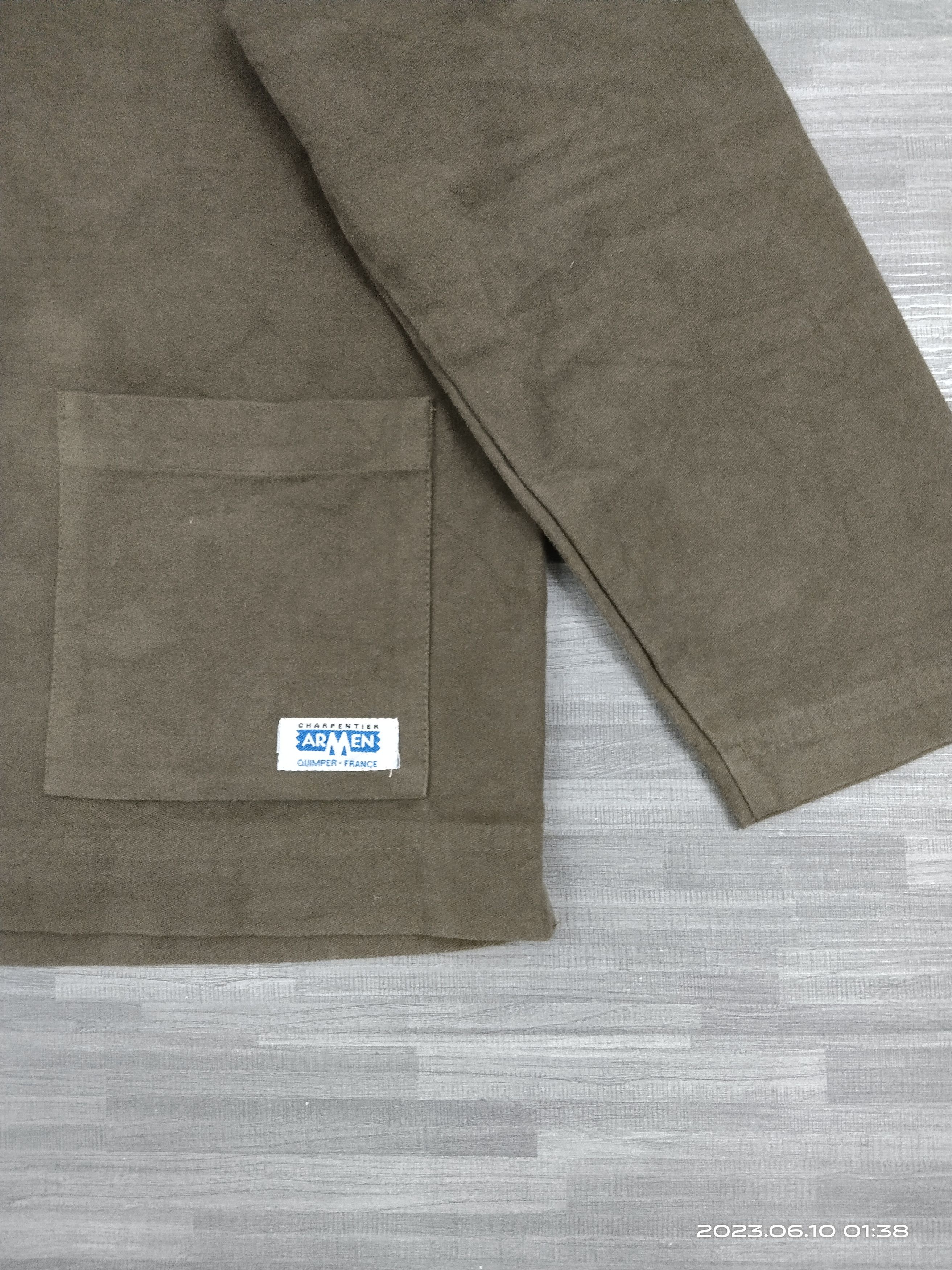 Vintage Vintage ARMEN France Workwear Cotton Canvas Smock Jacket Size US M / EU 48-50 / 2 - 6 Thumbnail