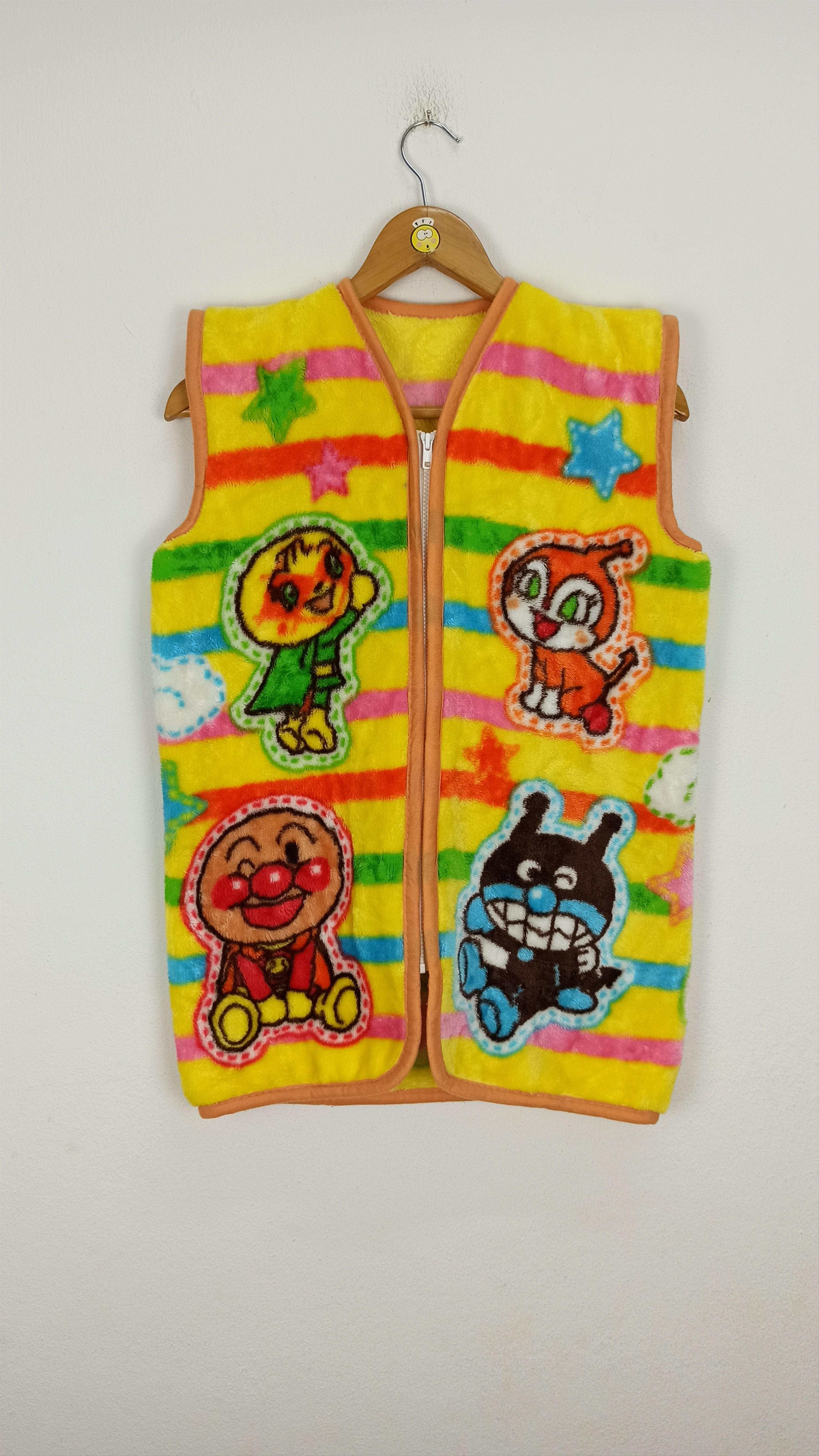 Cartoon Network 🔥Anime🔥 Japan Anpanman Fleece Vest Big Logo full print Size US M / EU 48-50 / 2 - 4 Thumbnail