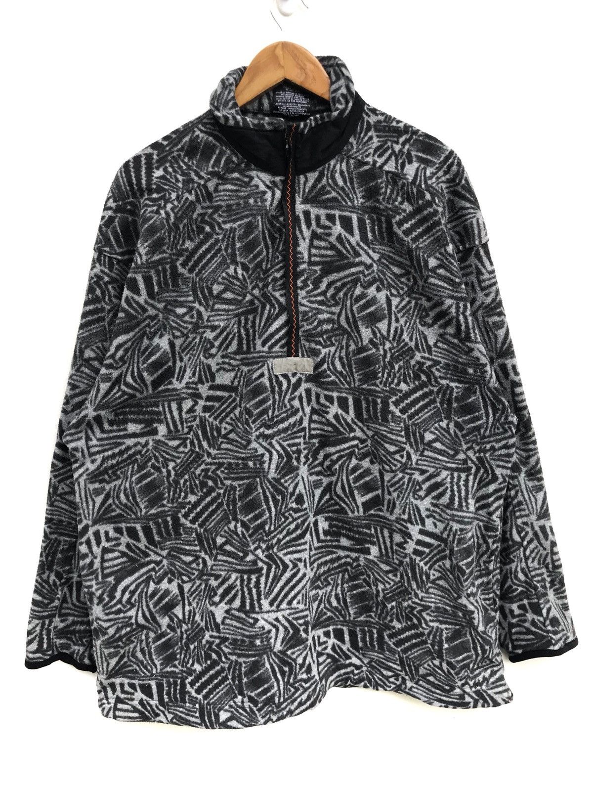 Adidas Vintage Adidas All Over Print Fleece Jacket Size US L / EU 52-54 / 3 - 1 Thumbnail