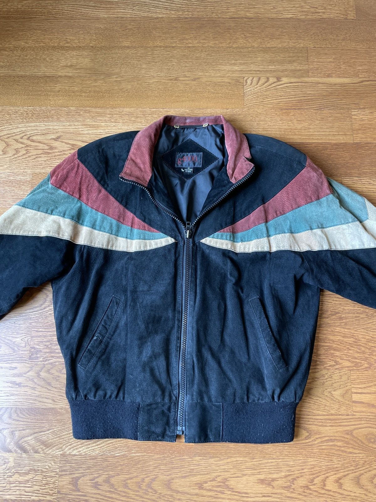 Vintage Vintage korean suede leather bomber jacket Size US M / EU 48-50 / 2 - 2 Thumbnail