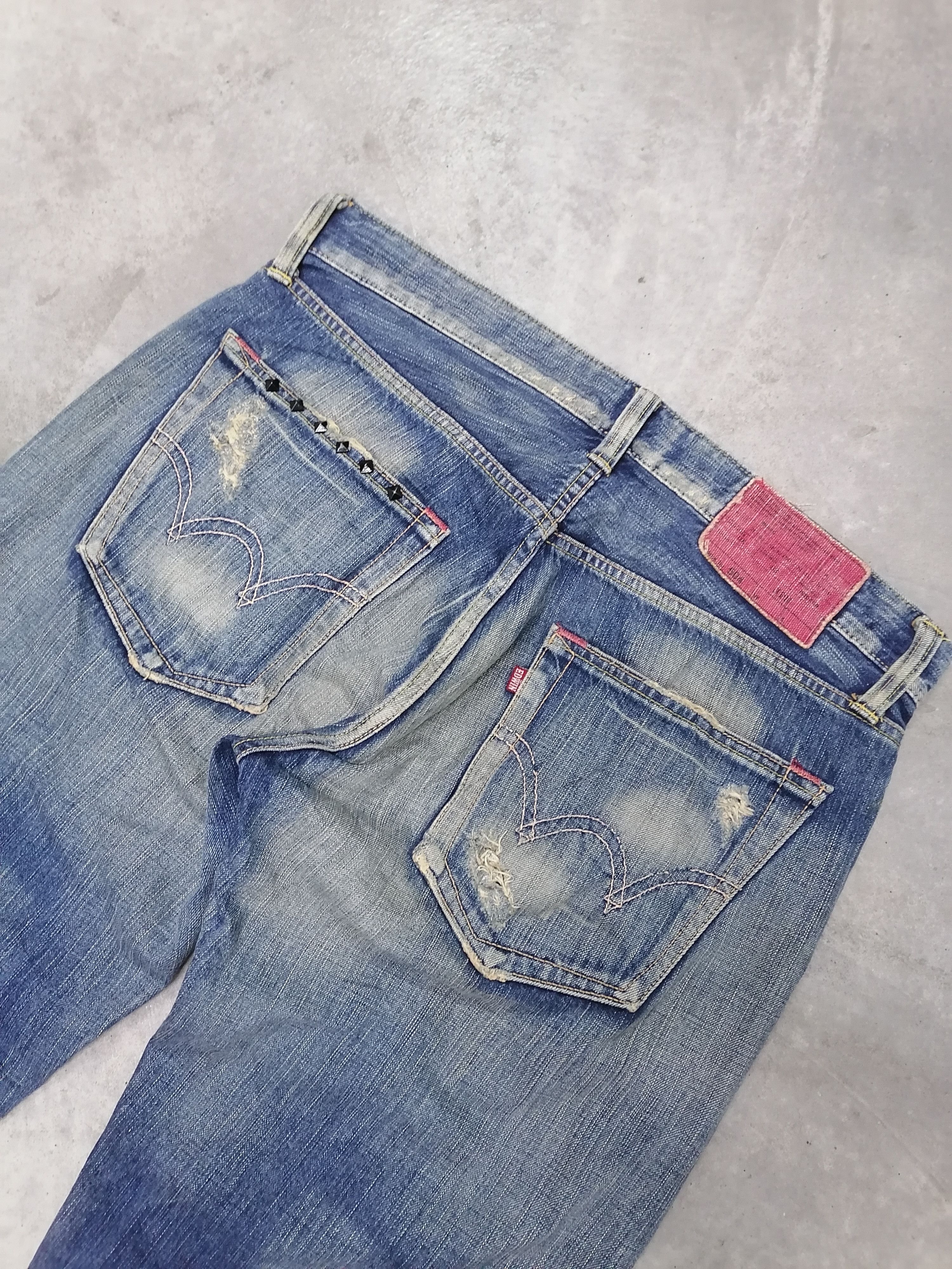 Japanese Brand Edwin Burilio Divino Rip Sedi Distressed Denim Pant Size US 36 / EU 52 - 13 Thumbnail