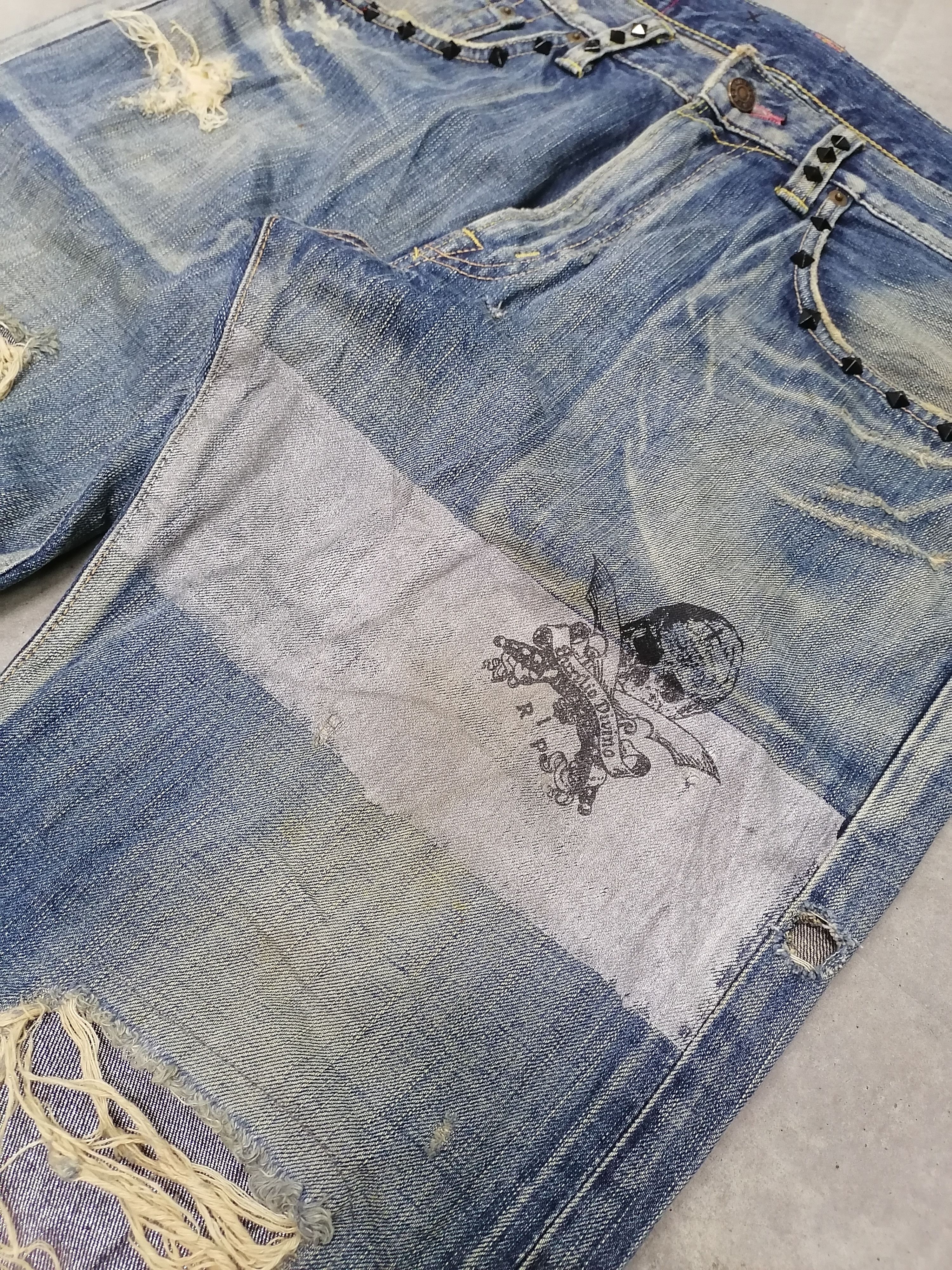 Japanese Brand Edwin Burilio Divino Rip Sedi Distressed Denim Pant Size US 36 / EU 52 - 5 Thumbnail