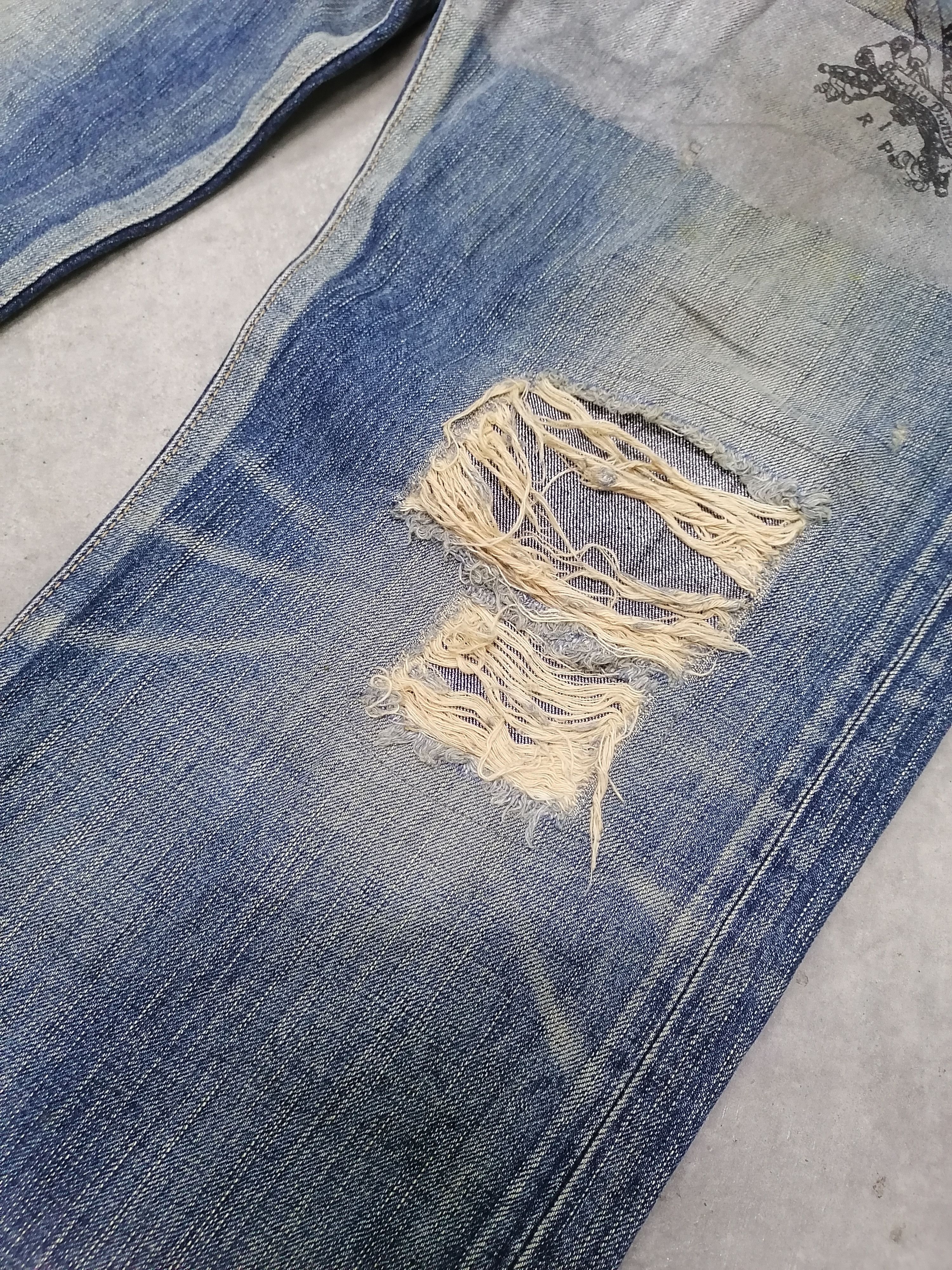 Japanese Brand Edwin Burilio Divino Rip Sedi Distressed Denim Pant Size US 36 / EU 52 - 4 Thumbnail