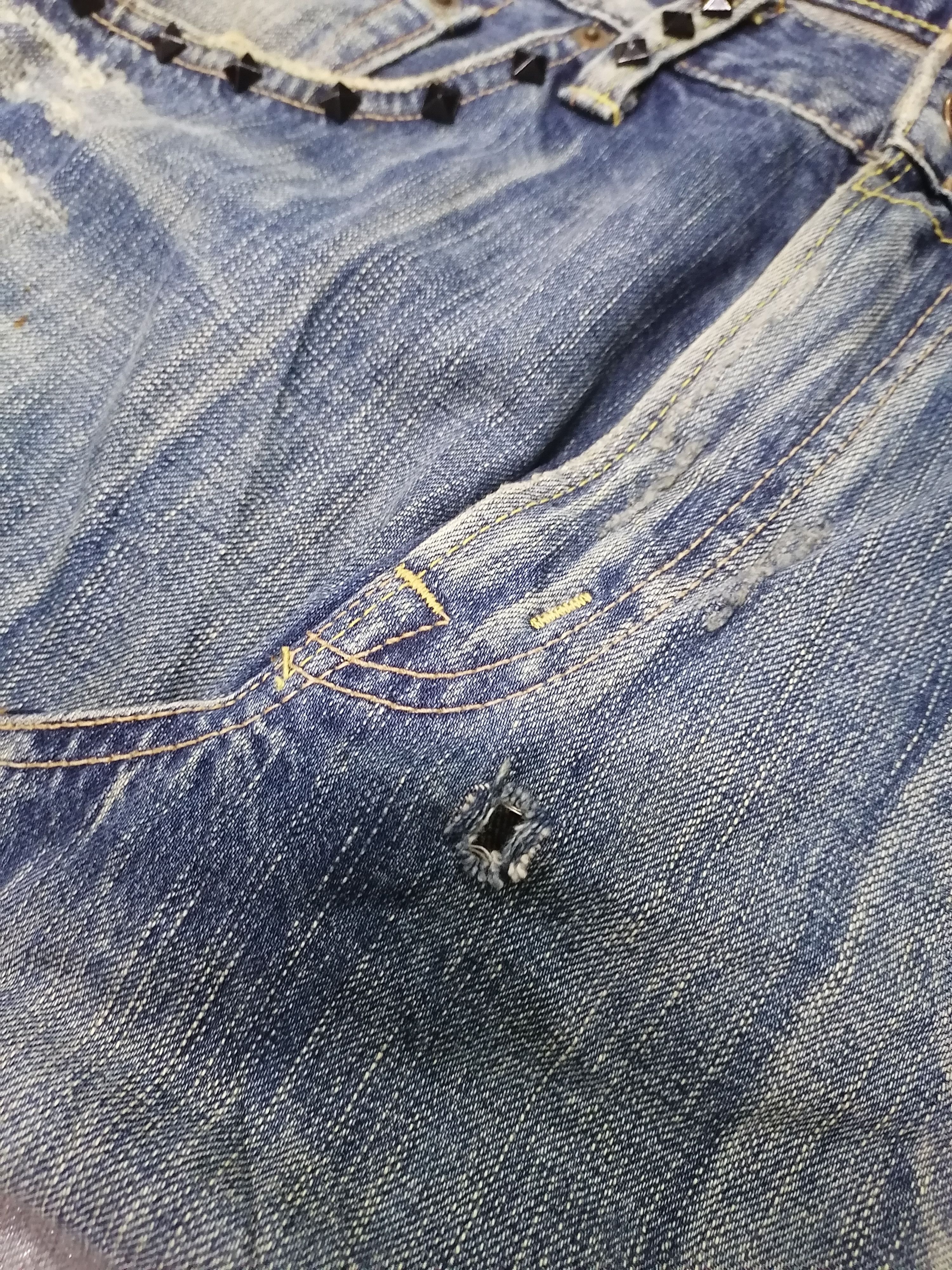 Japanese Brand Edwin Burilio Divino Rip Sedi Distressed Denim Pant Size US 36 / EU 52 - 11 Thumbnail