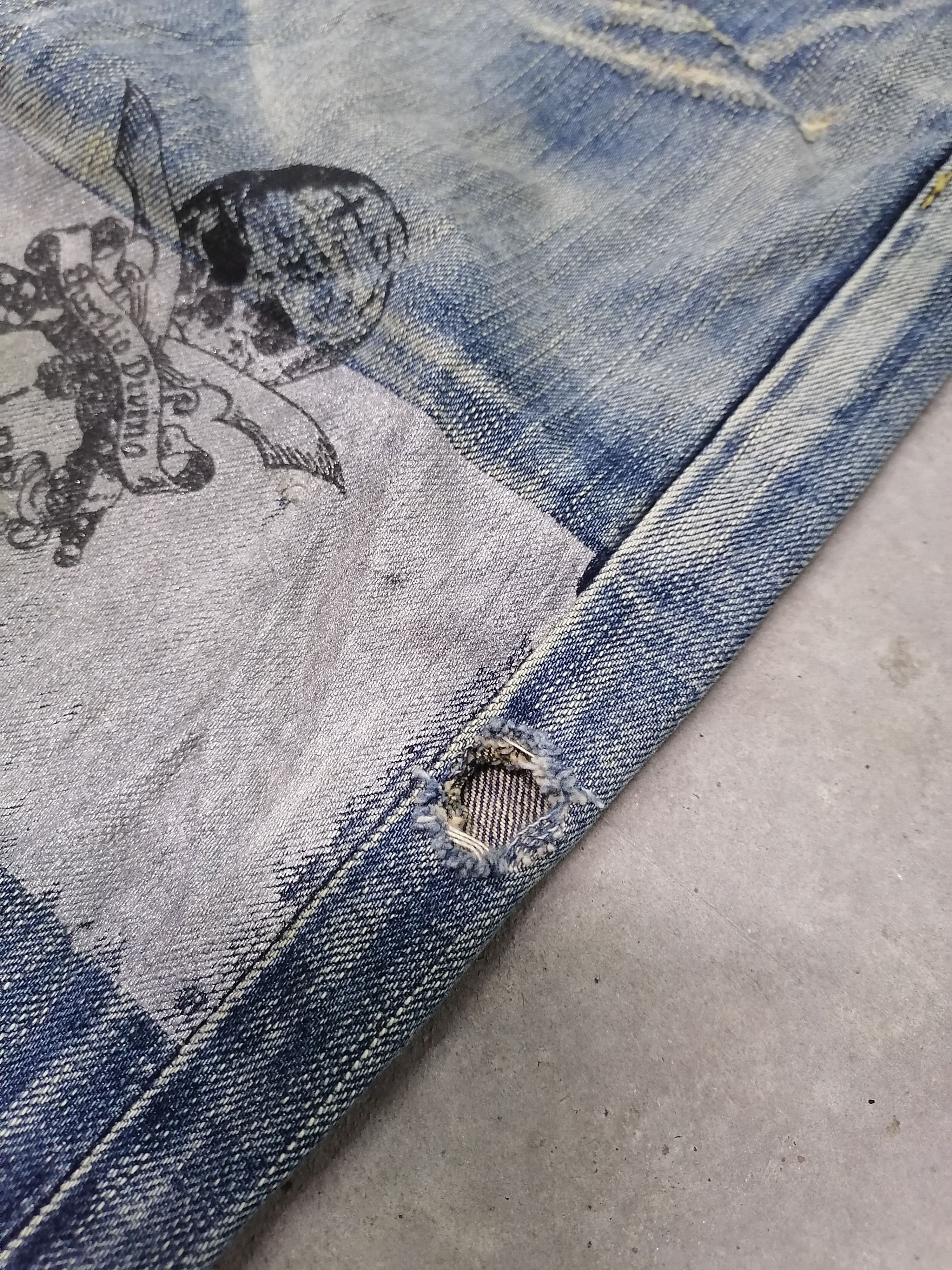 Japanese Brand Edwin Burilio Divino Rip Sedi Distressed Denim Pant Size US 36 / EU 52 - 6 Thumbnail