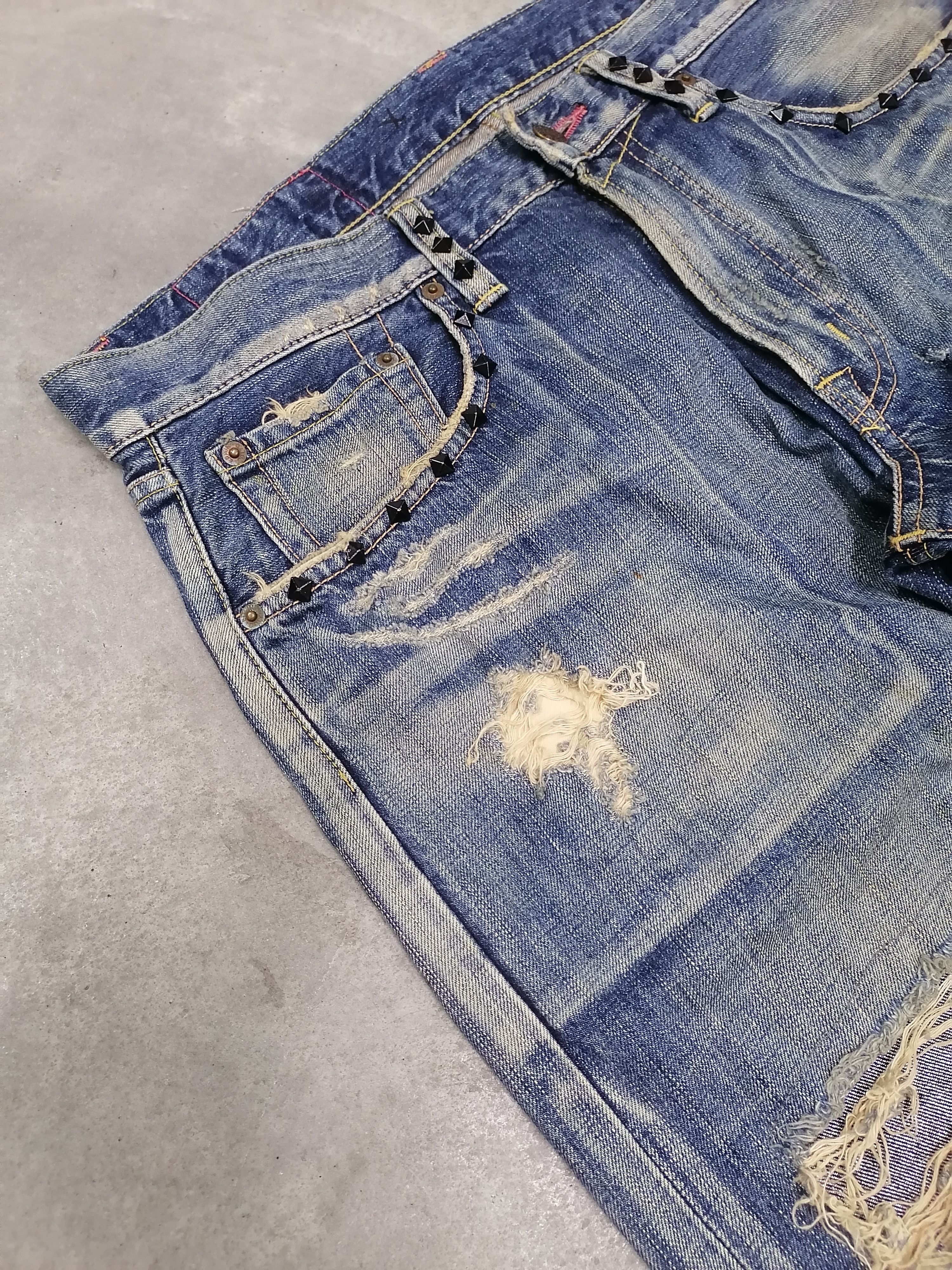 Japanese Brand Edwin Burilio Divino Rip Sedi Distressed Denim Pant Size US 36 / EU 52 - 9 Thumbnail