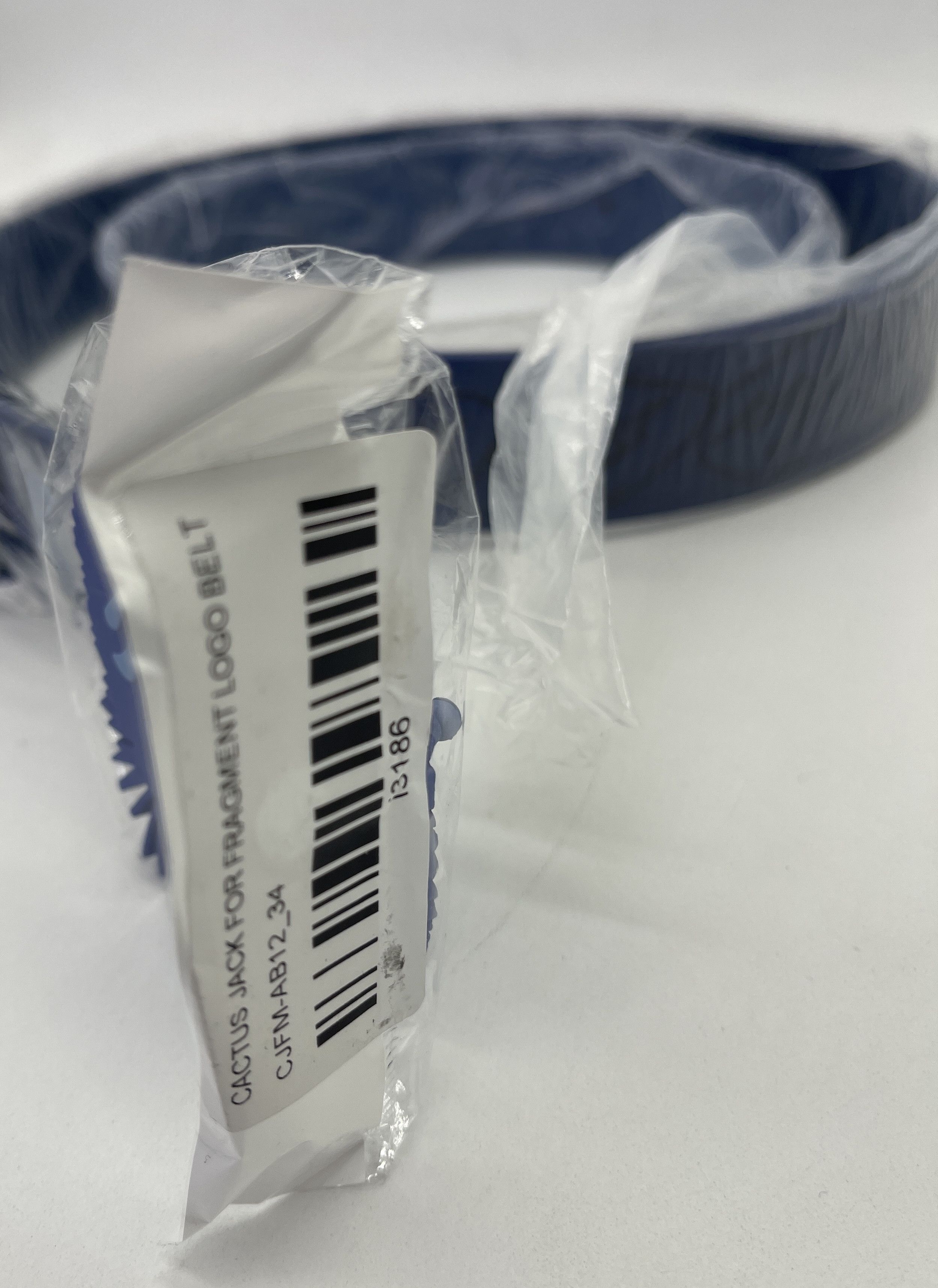 Fragment Design Travis Scott Cactus Jack For Fragment Logo Belt Blue 34 Size 34 - 4 Thumbnail