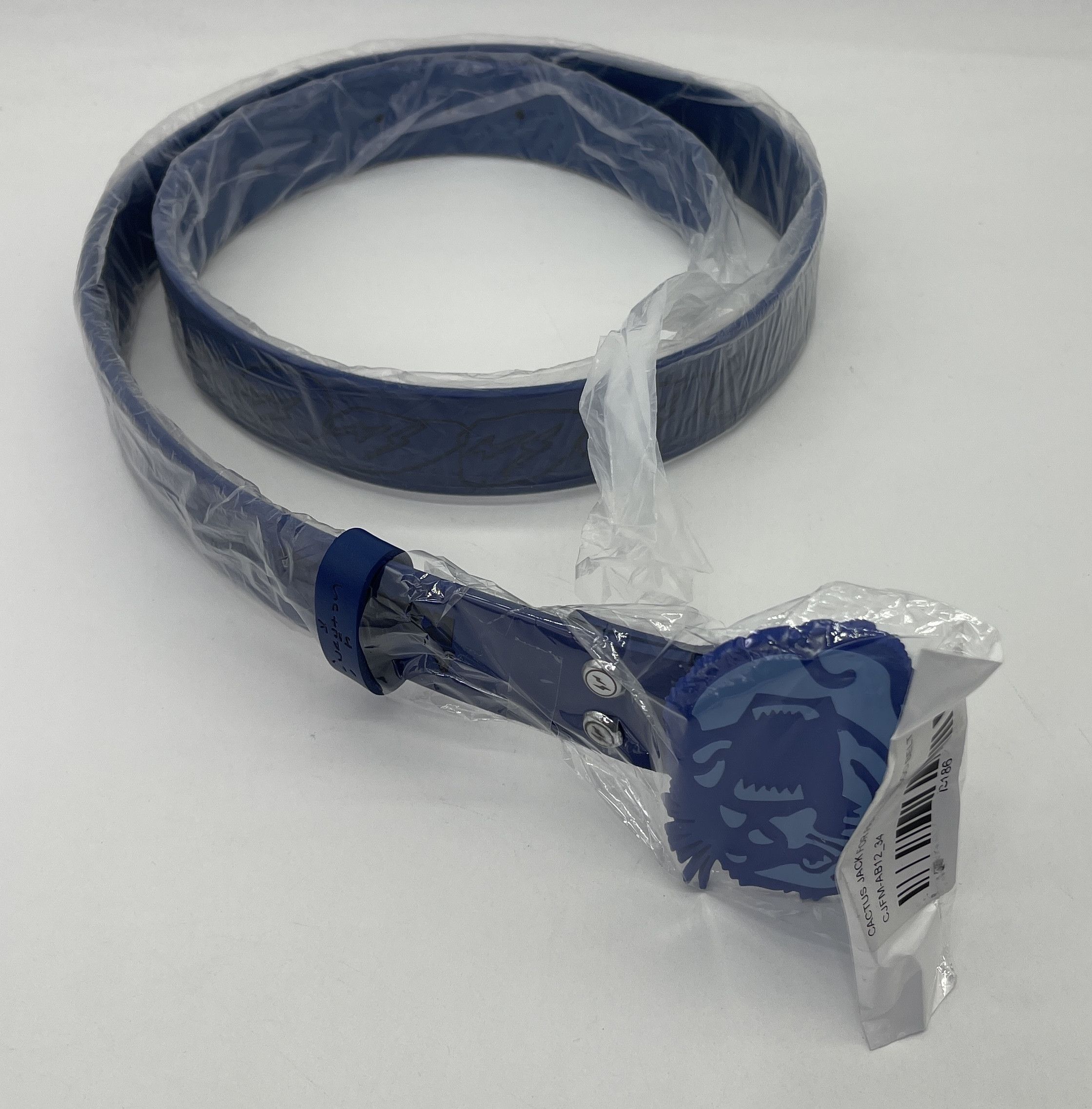 Fragment Design Travis Scott Cactus Jack For Fragment Logo Belt Blue 34 Size 34 - 3 Thumbnail