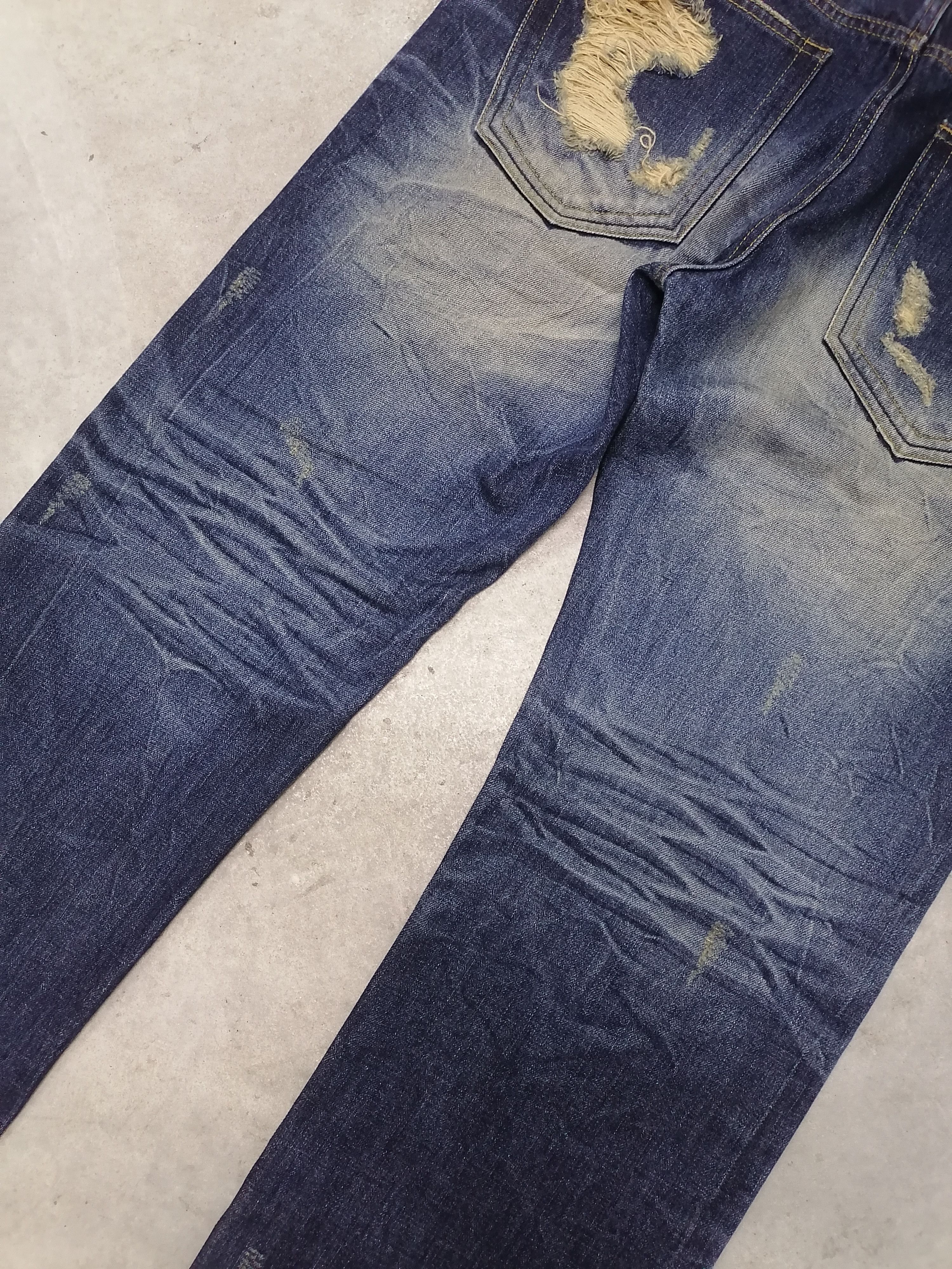 Japanese Brand × Vintage Sickkk🔥DPSR Patchwork Rip Distressed Denim Pants⚡⚡⚡ Size US 36 / EU 52 - 9 Thumbnail